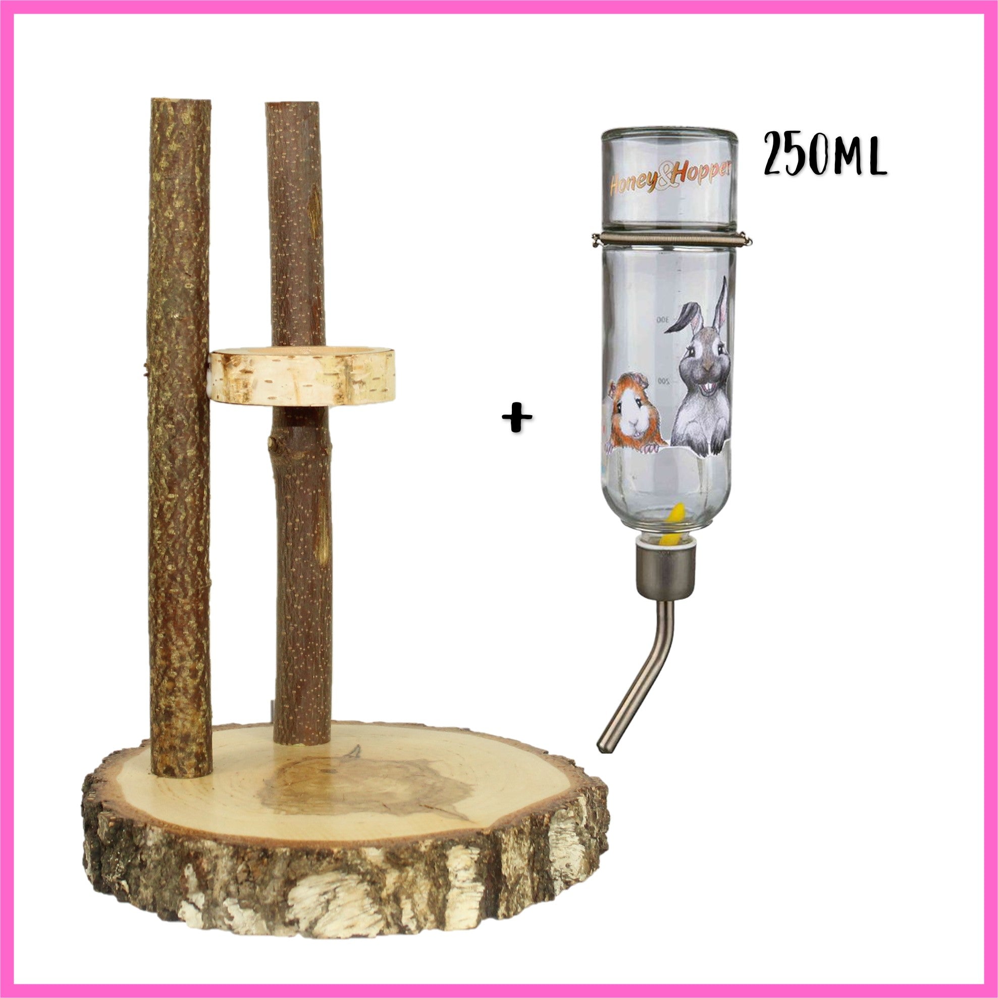 💦 Drinking station for guinea pigs + glass bottle