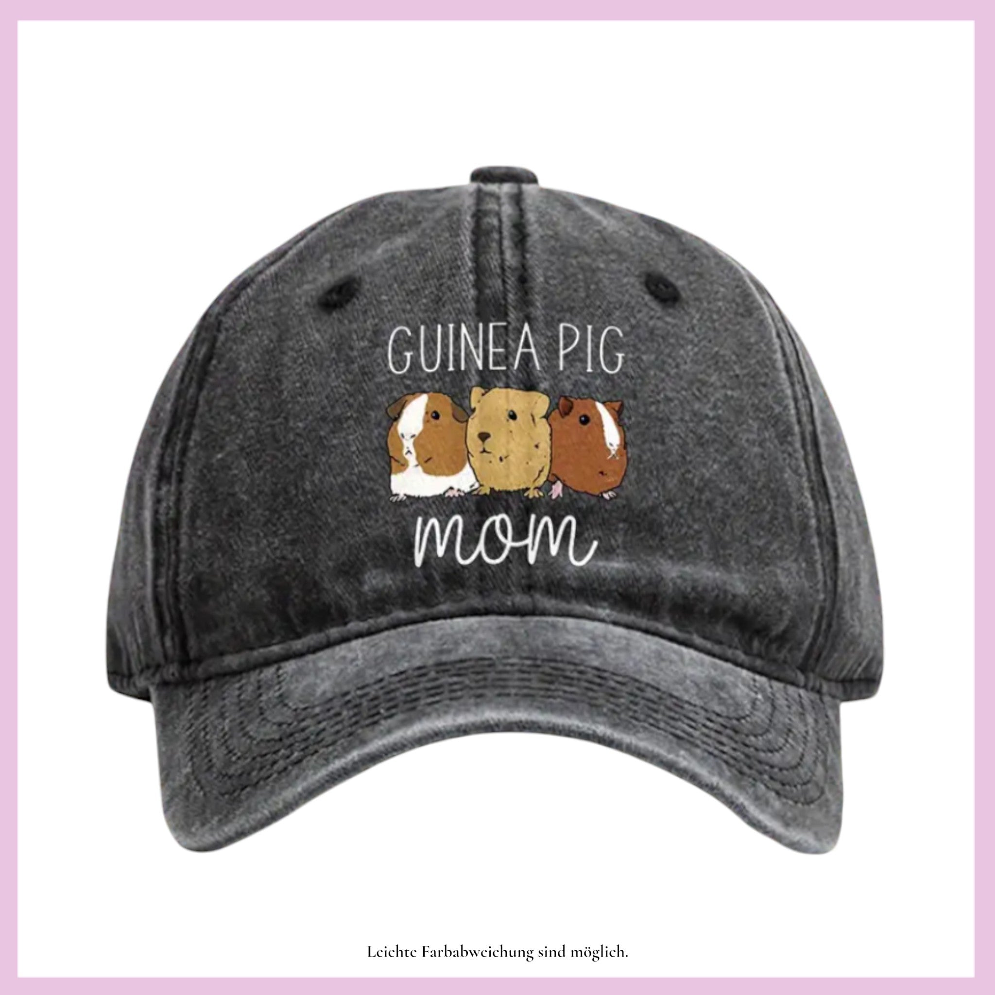 🧢 Basecap „Retro Vibes“ – Nostalgischer Look trifft Meerschweinchen-Liebe