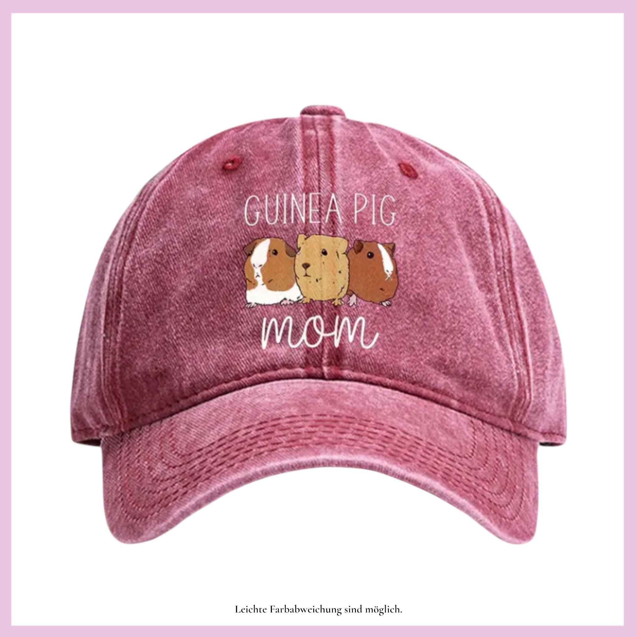 🧢 Basecap „Retro Vibes“ – Nostalgischer Look trifft Meerschweinchen-Liebe