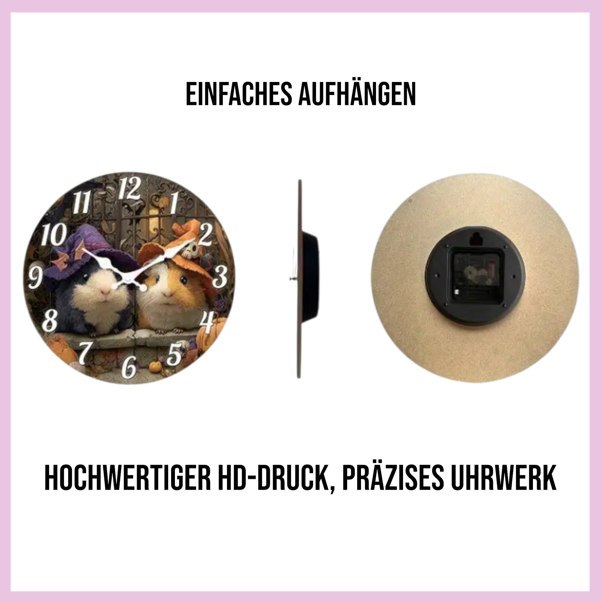 🕰️ Wanduhr „Halloween“ – Zeit für Grusel & Herbstzauber