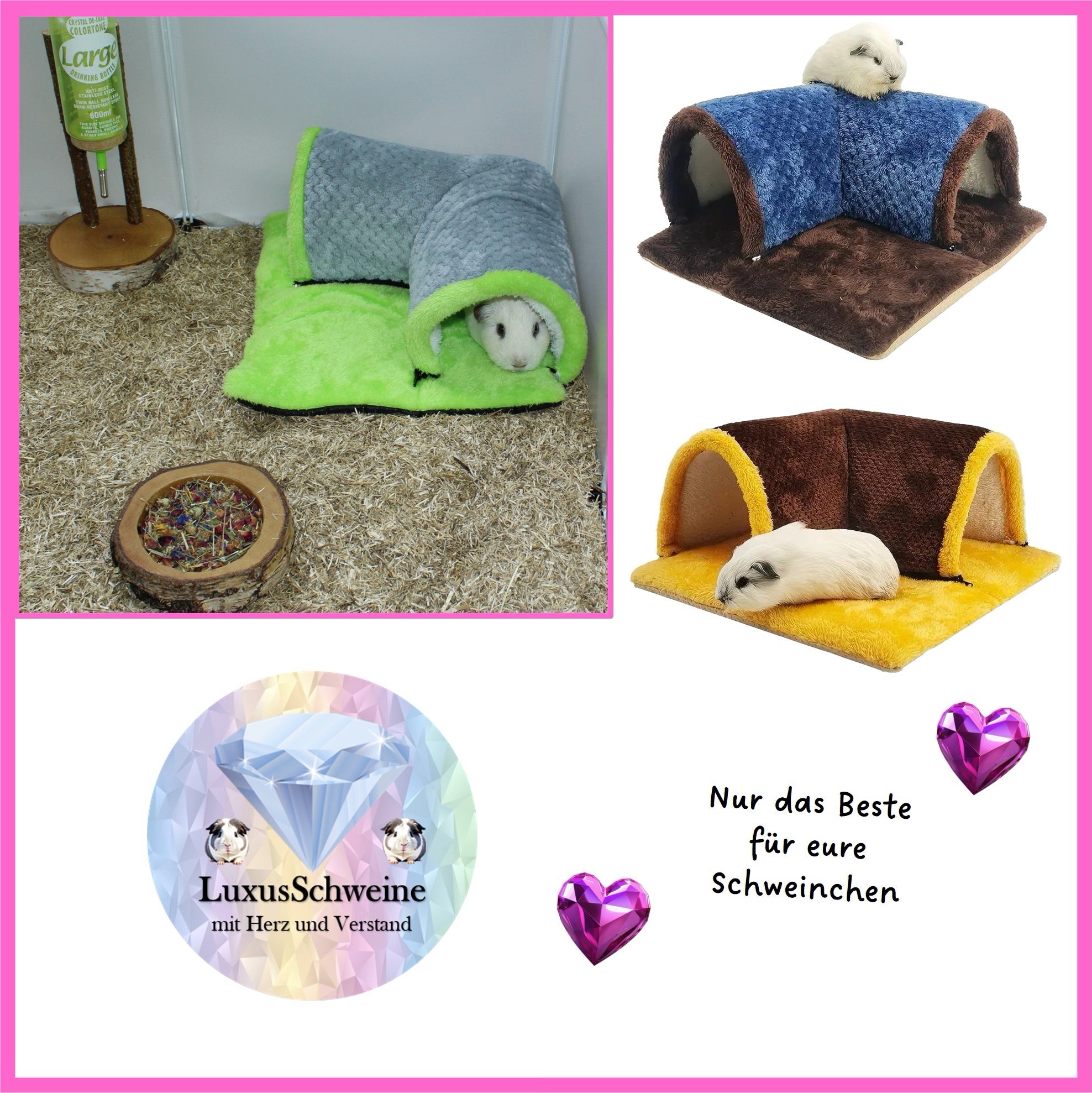 🏰🐹 Corner tunnel for guinea pigs – a cozy hiding place with style!