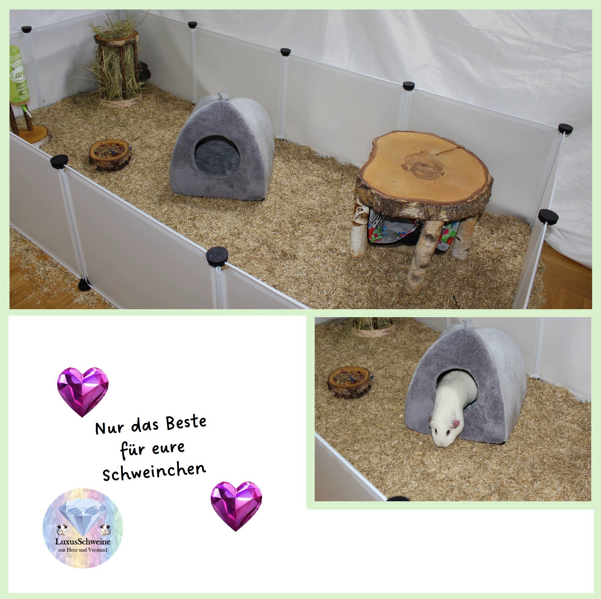 🏠 Cozy gray – Cozy dome house for guinea pigs