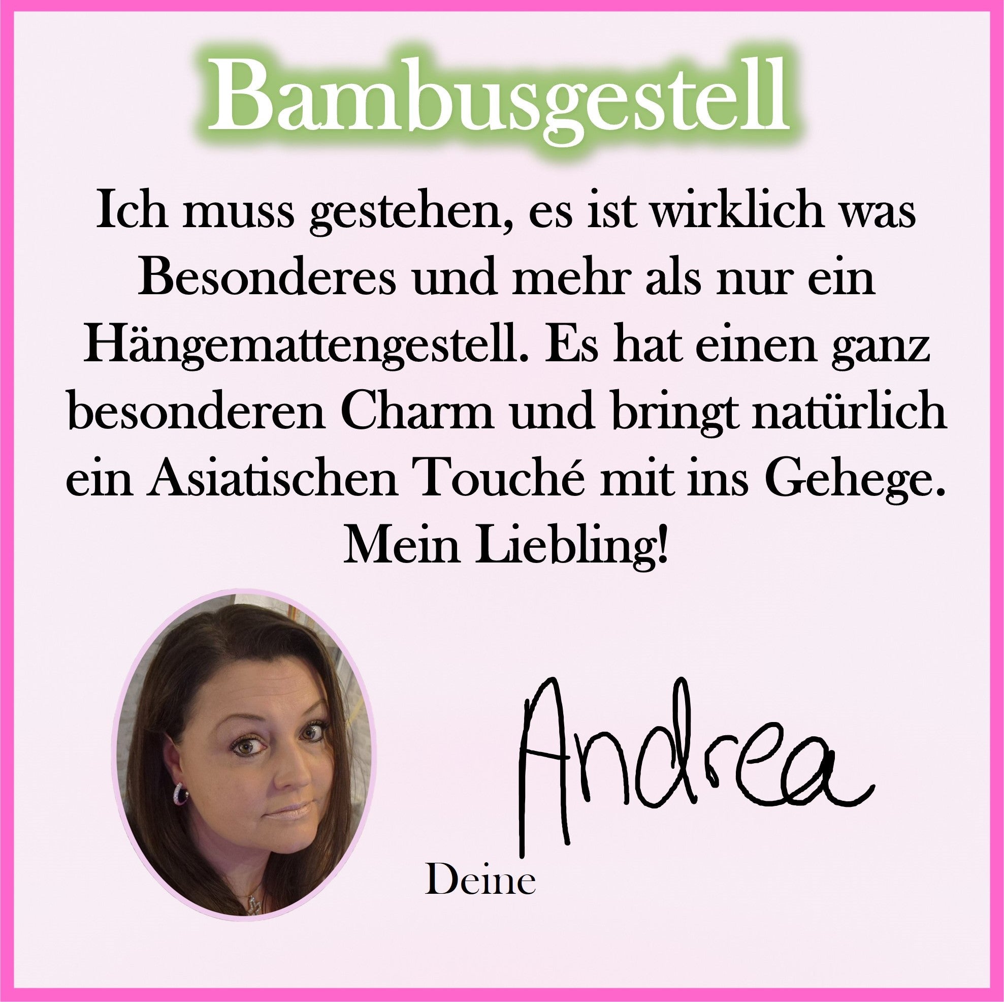 Hammock frame made of bamboo