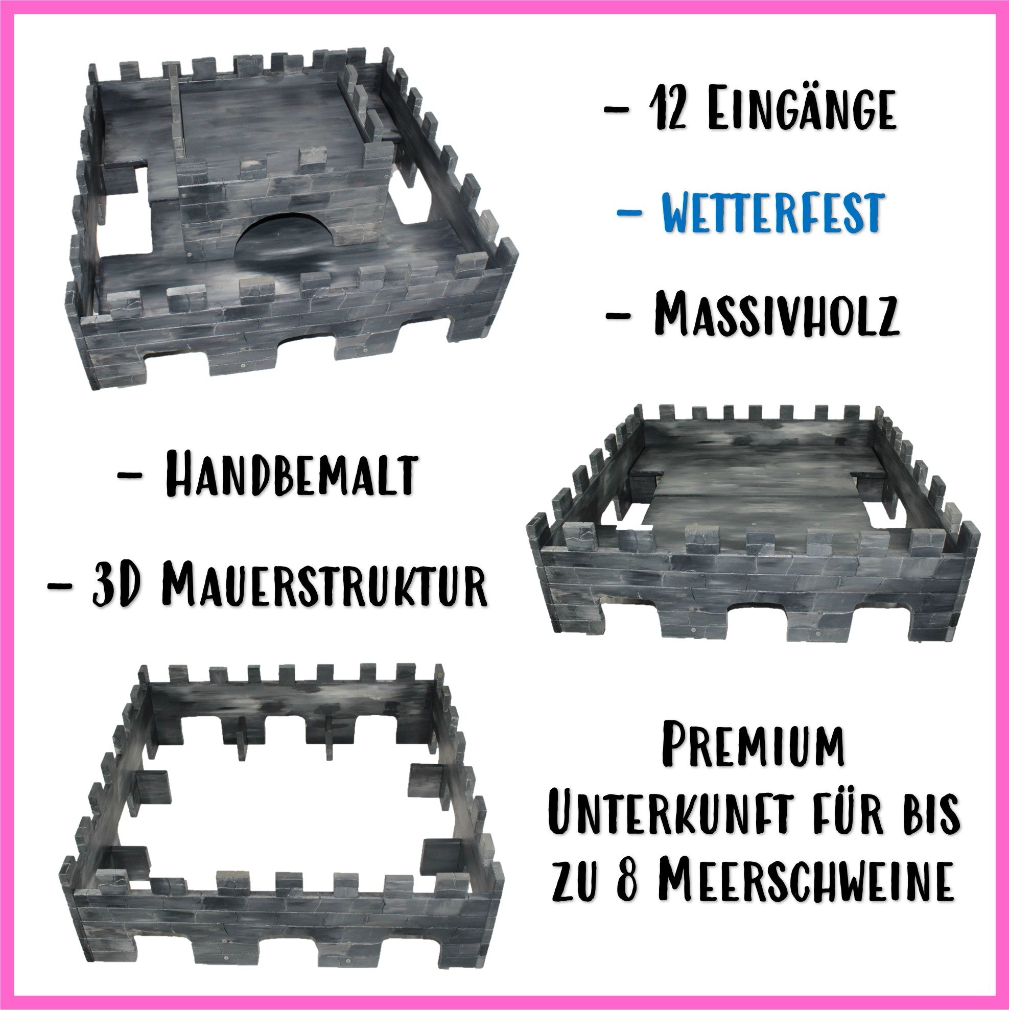 🏰 The Castle XL – Majestic accommodation for your guinea pigs