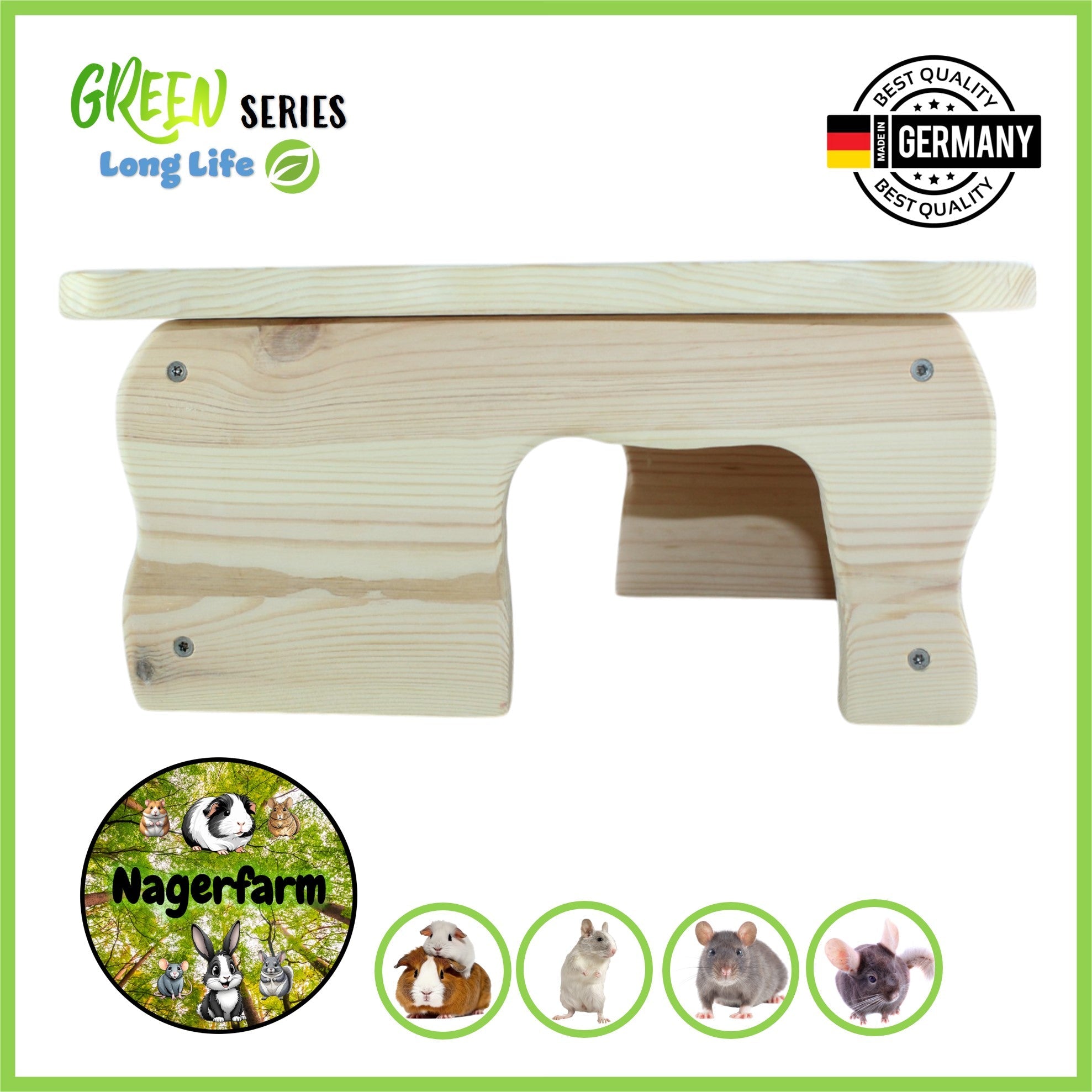 🐹 Farmhouse 1.0 – Cozy sleeping house for guinea pigs