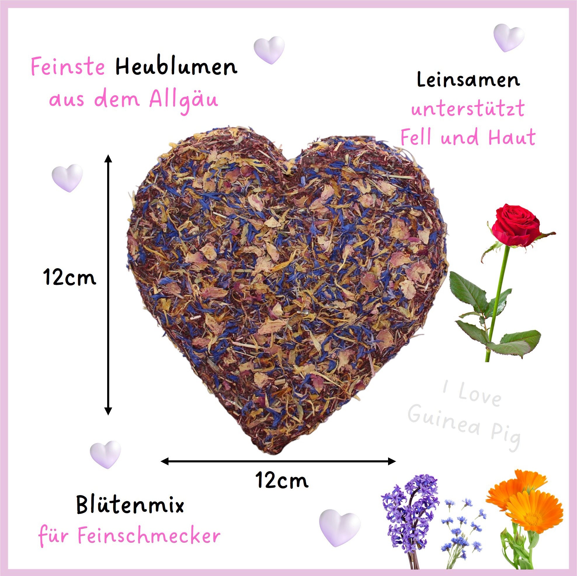 💜 Flower heart – a heartfelt greeting for your guinea pigs