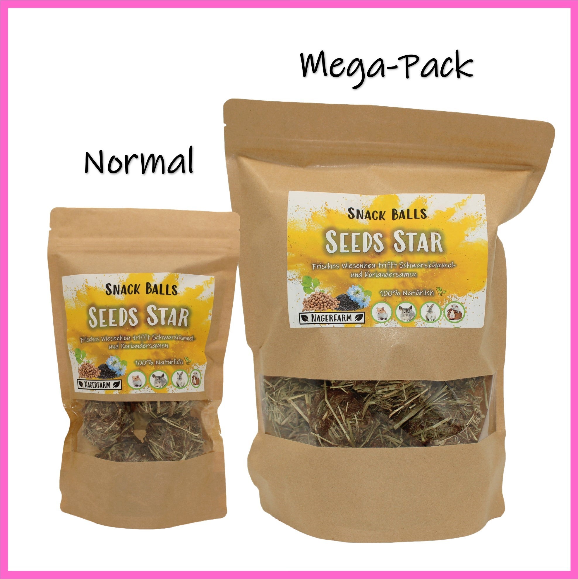 🟡 Snack Balls Seeds Star – powerful seed snacks for guinea pigs