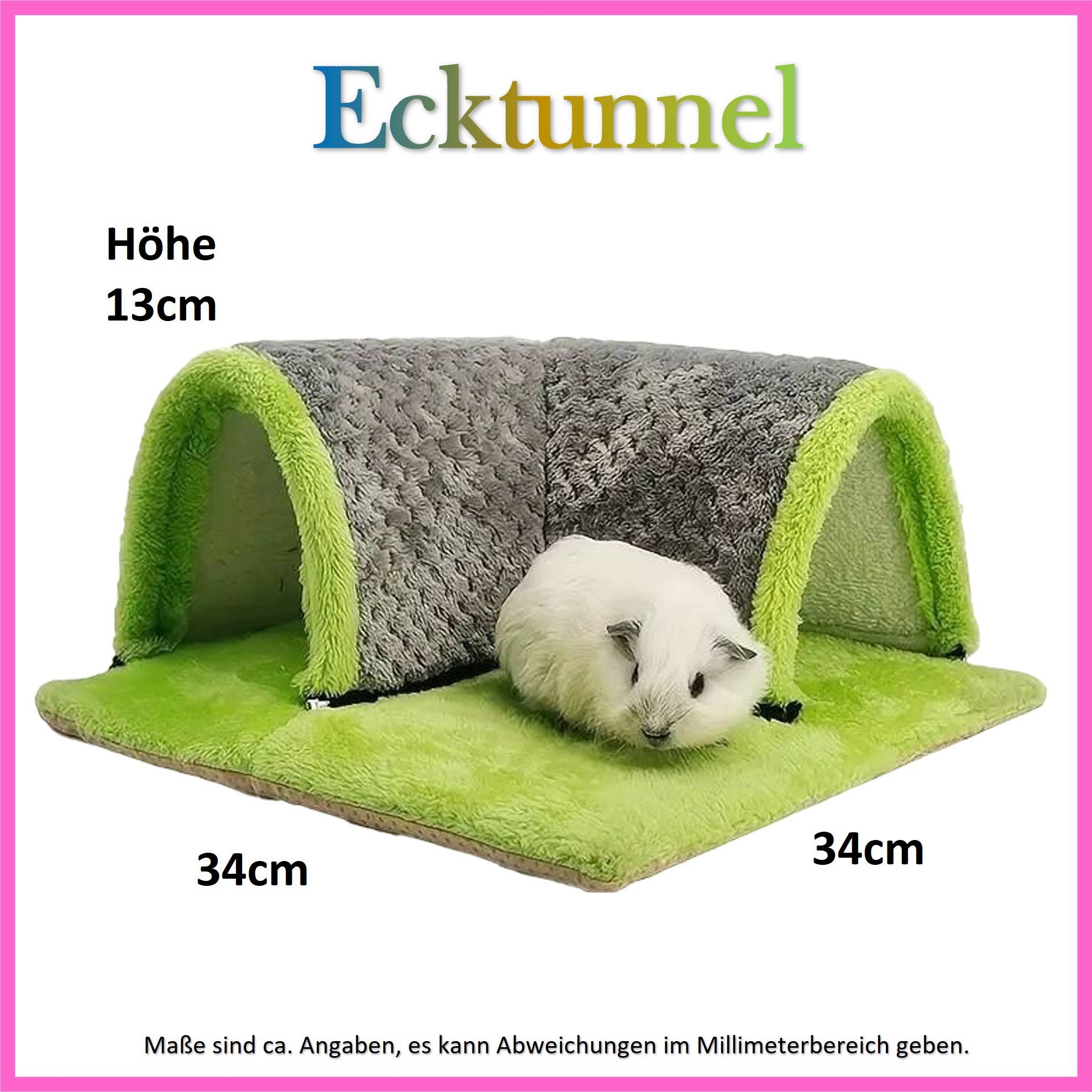 🏰🐹 Corner tunnel for guinea pigs – a cozy hiding place with style!