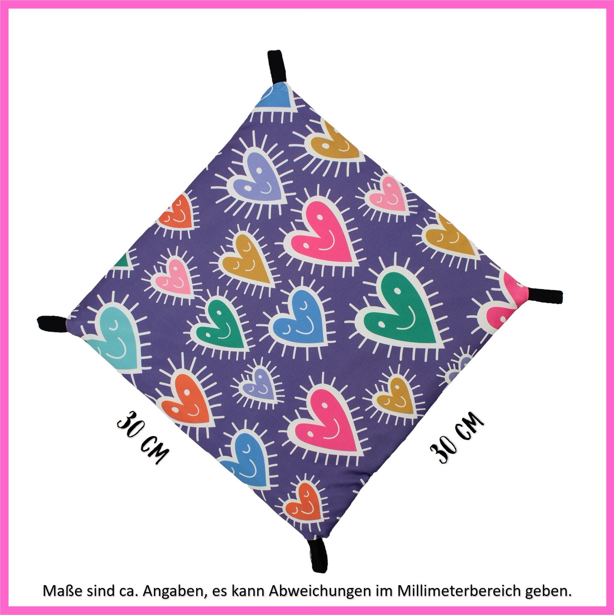 🌈 Hammock “Hearts Purple” – Colorful hearts on a purple cuddly world