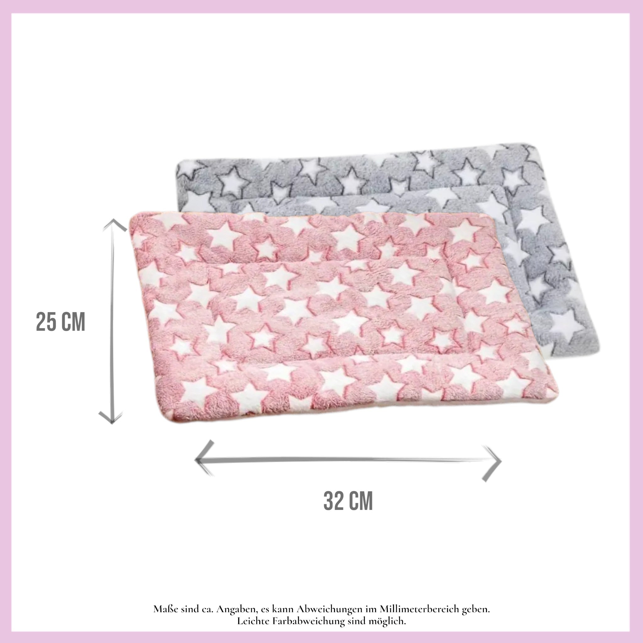💗 Cuddle bed stars pink – soft & cozy for guinea pigs