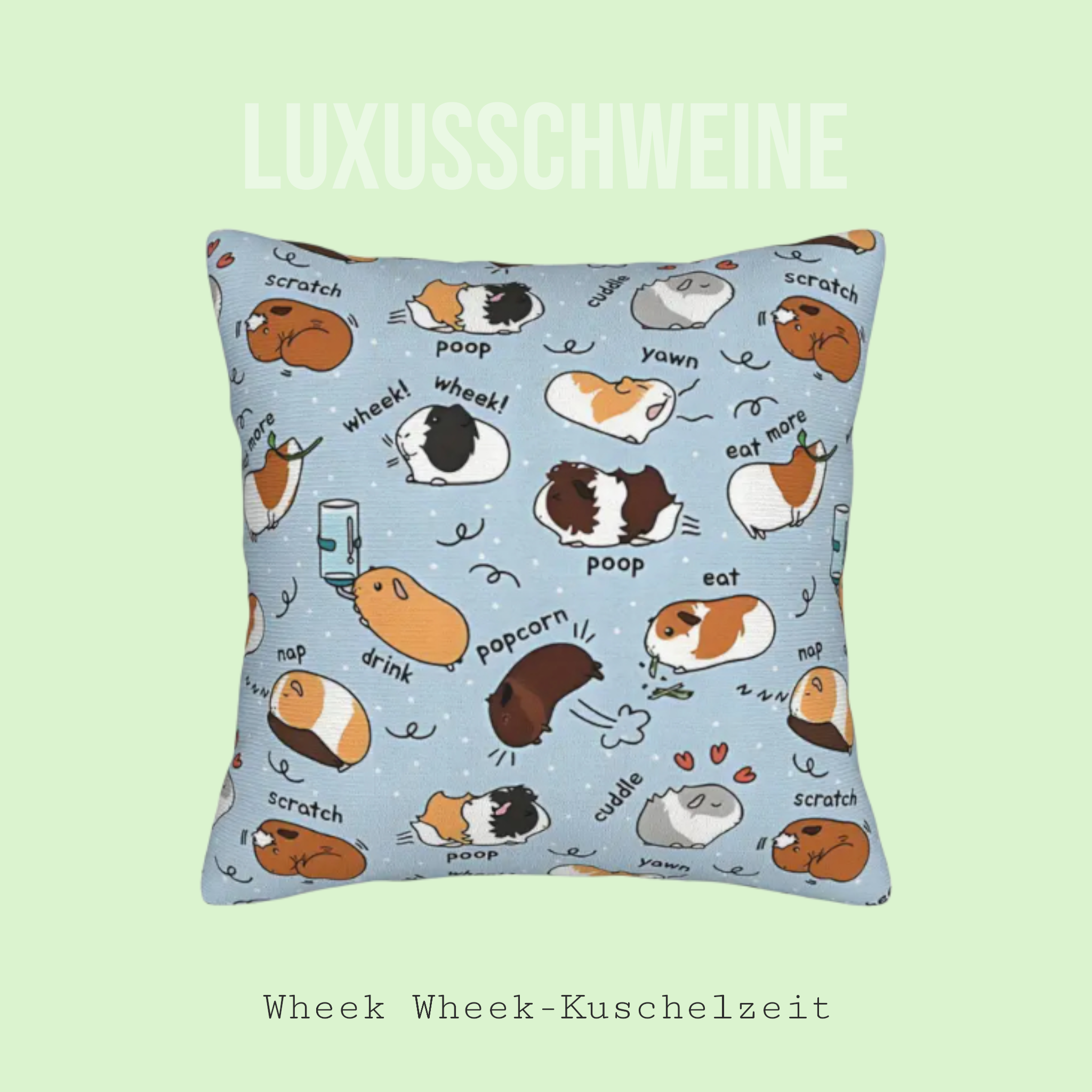 🛋️ Kissen „Meeri Poop Blau“ – Der humorvolle Hingucker für dein Zuhause