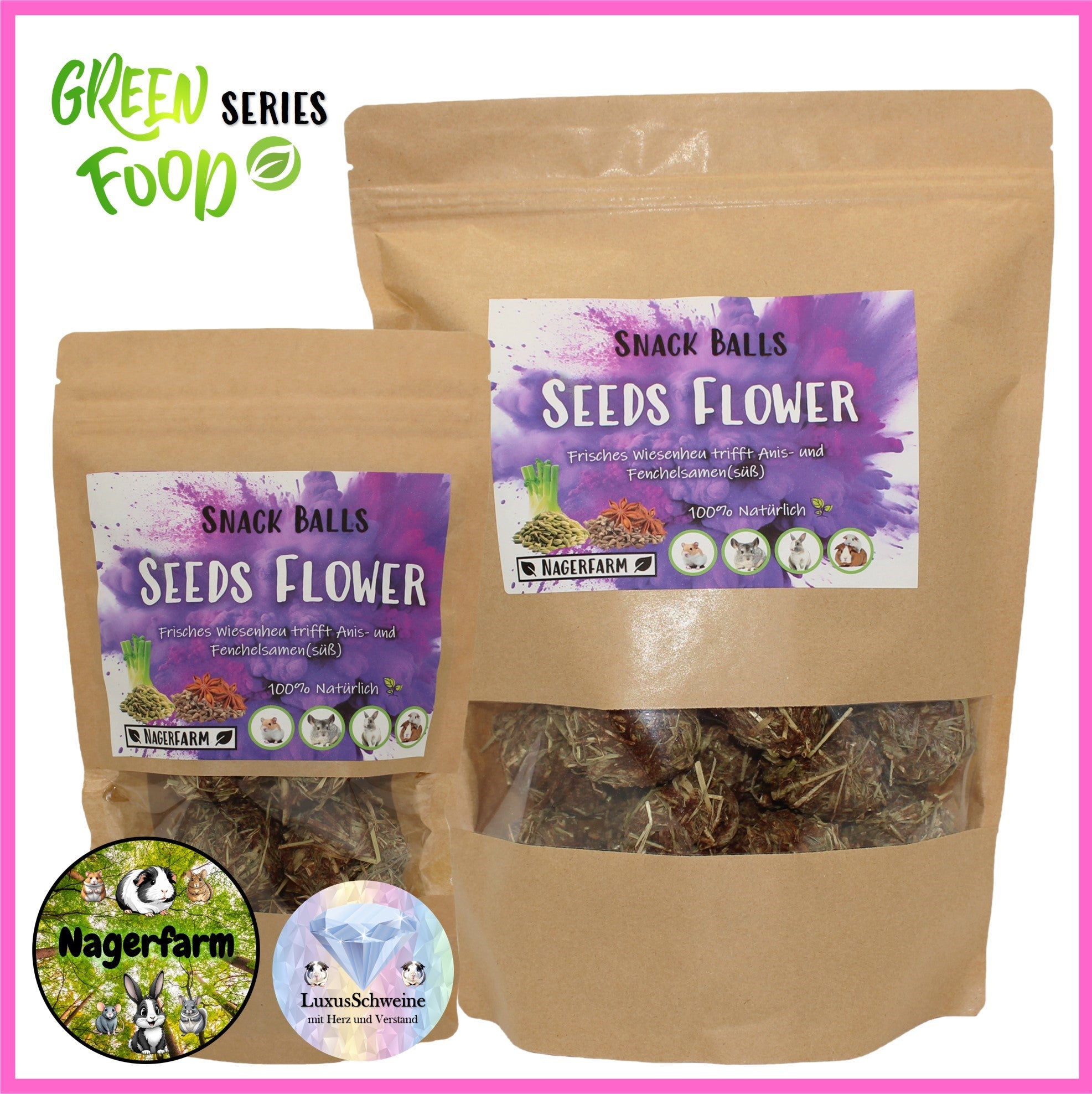 ๐ฃ Snack Balls Seeds Flower โ natural treats for guinea pigs