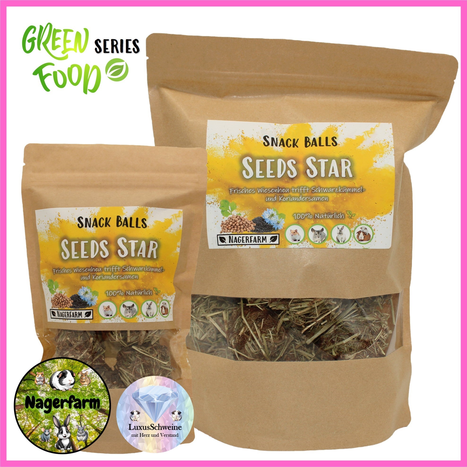 ๐ก Snack Balls Seeds Star โ powerful seed snacks for guinea pigs