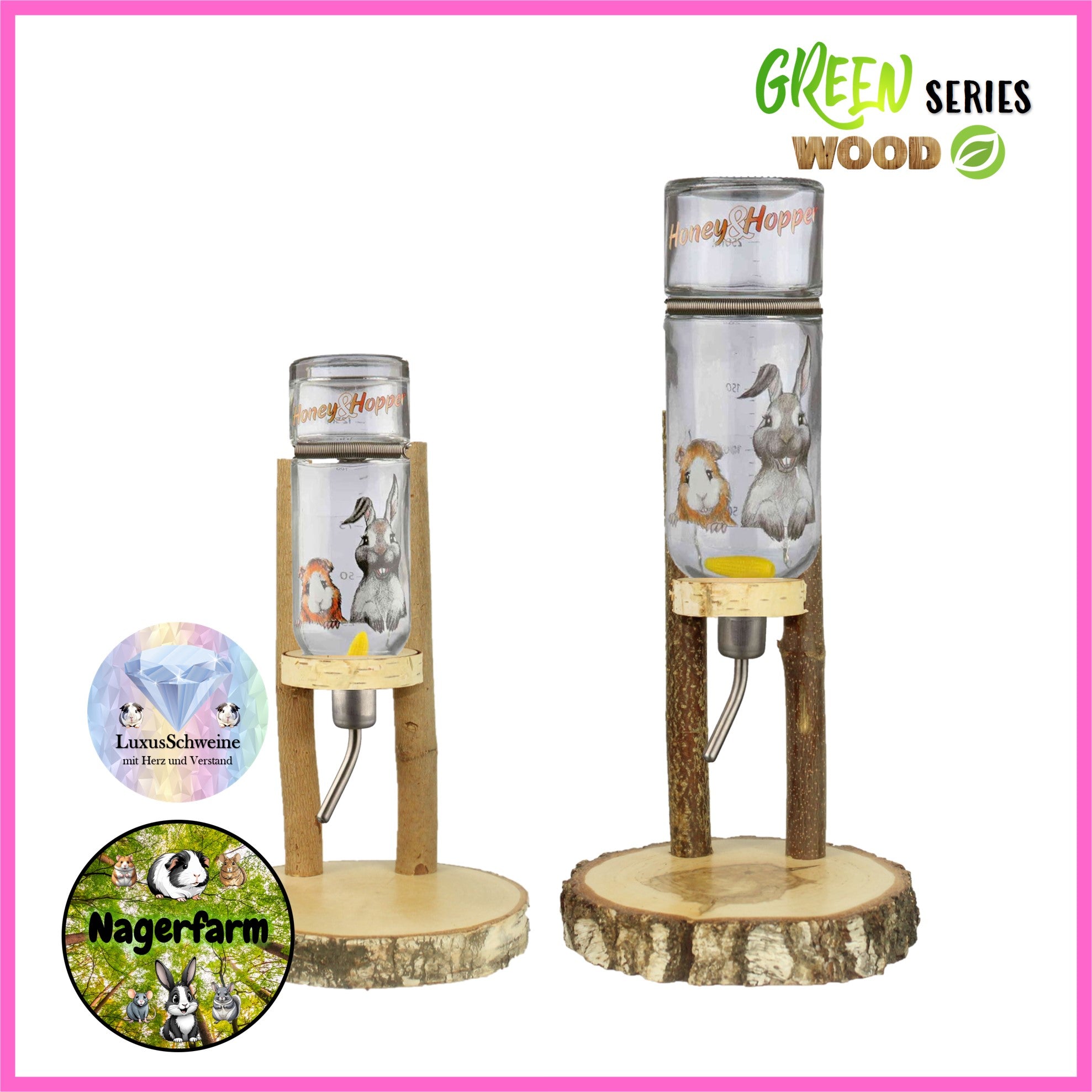 💦 Drinking station for guinea pigs + glass bottle