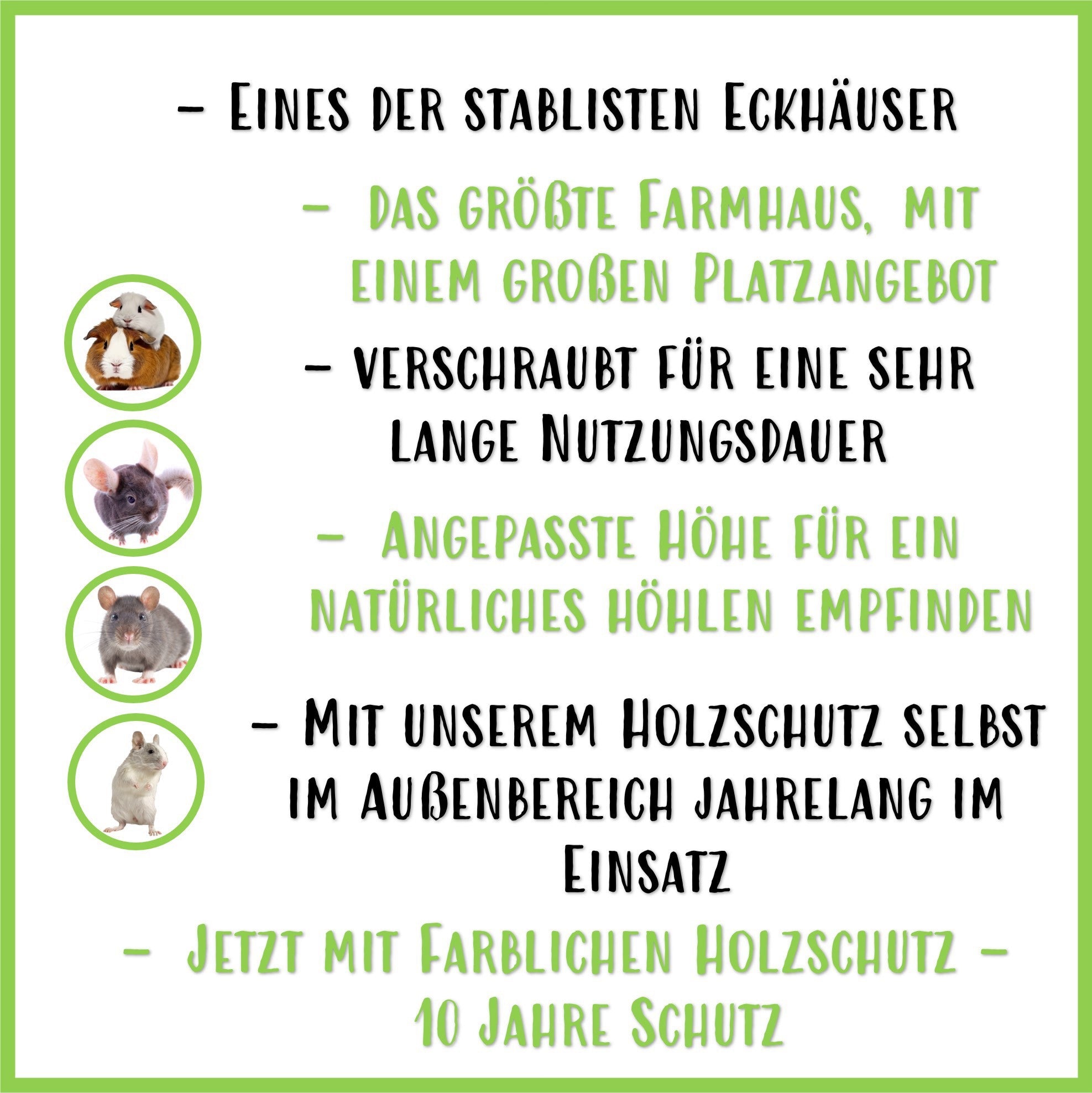 🏢Farmhouse 3.2 – Spacious corner house for your guinea pigs