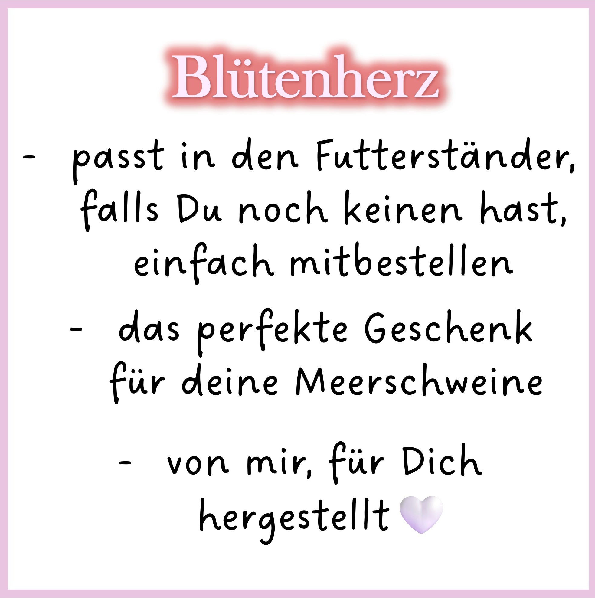 💜 Flower heart – a heartfelt greeting for your guinea pigs