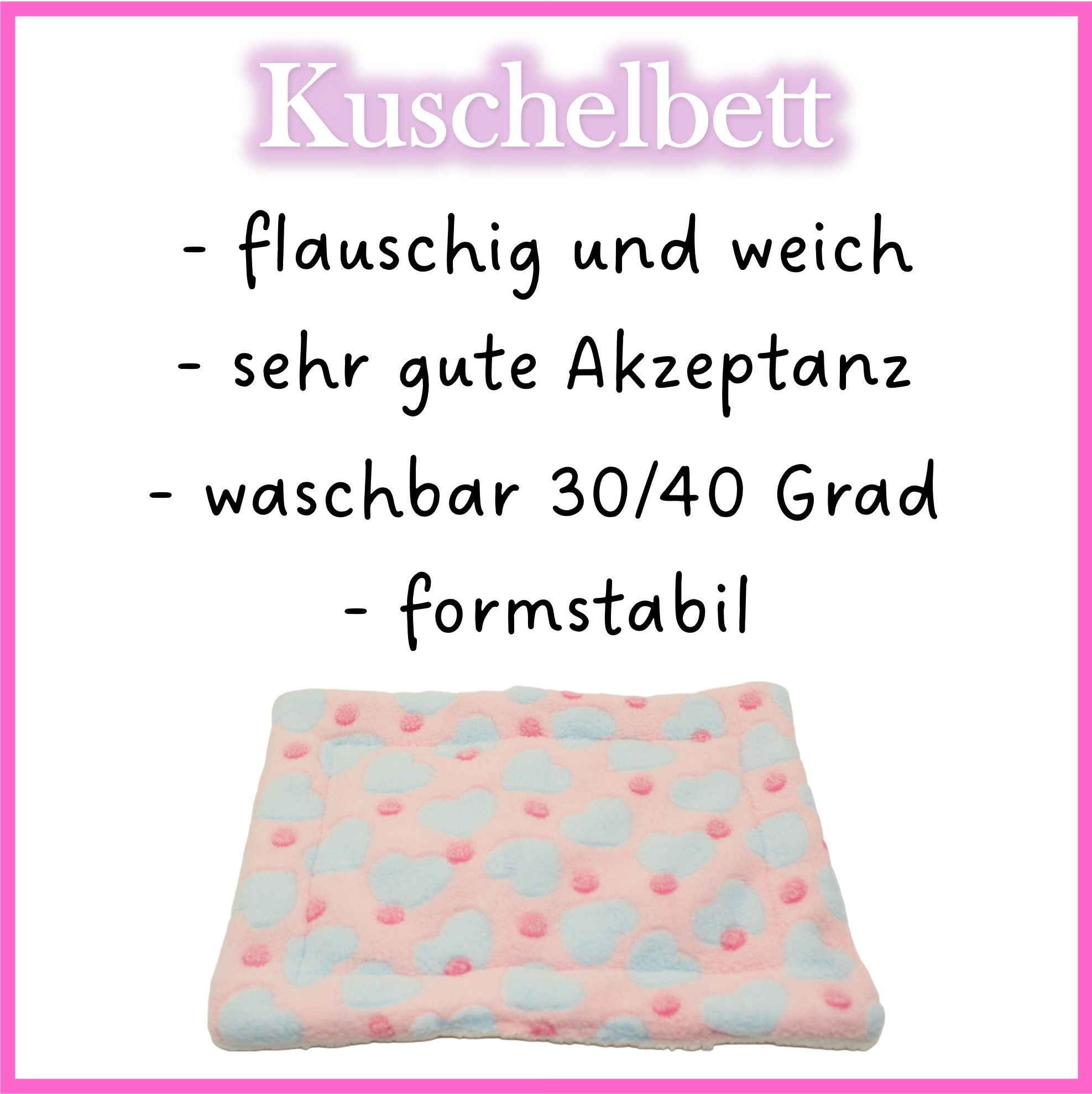 🤍Cuddle bed - Hearts Pink