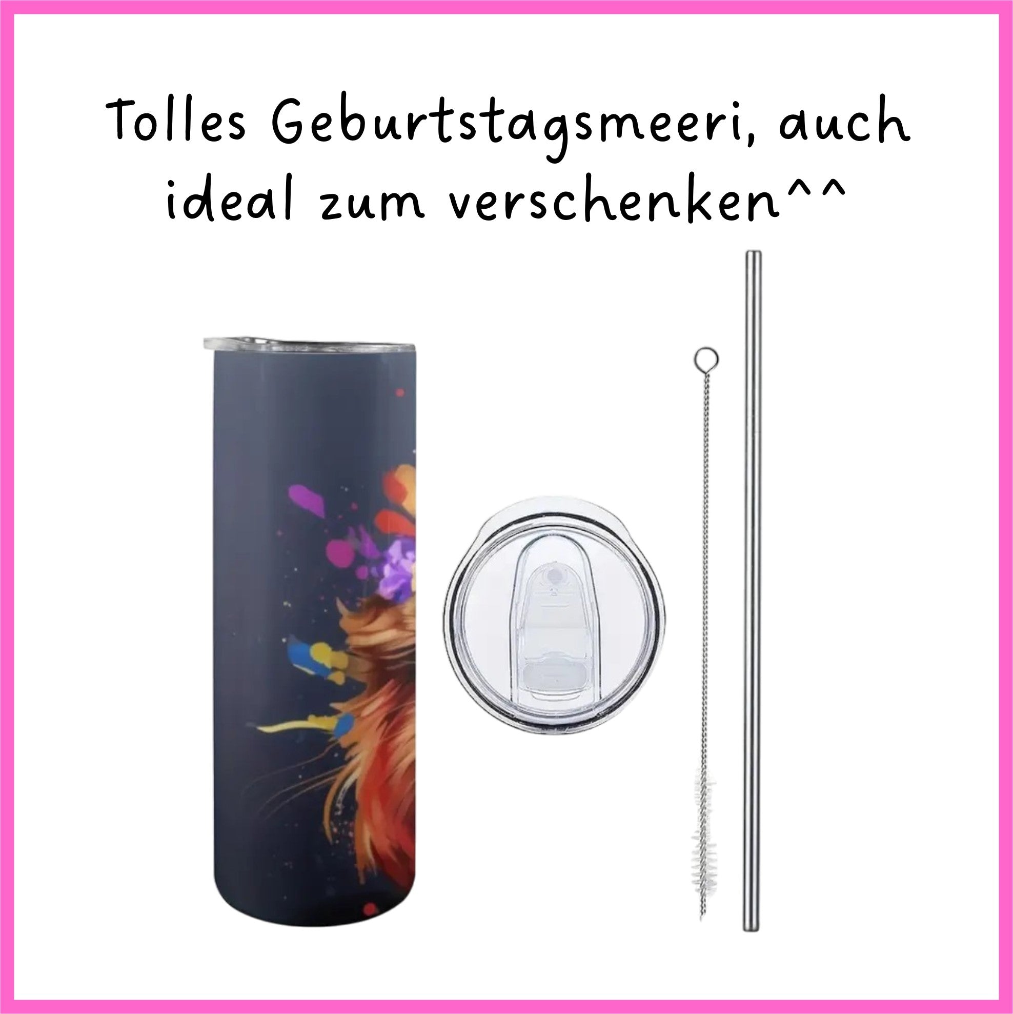 🎂 Drinking bottle “Birthday Meerkat” – cute cup for every day