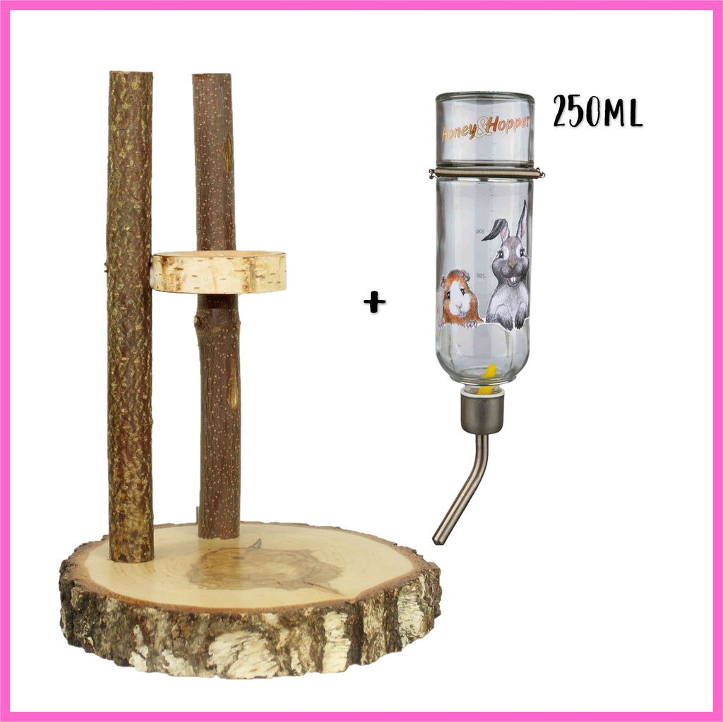 💦 Trinkstation für Meerschweinchen + Glasflasche
