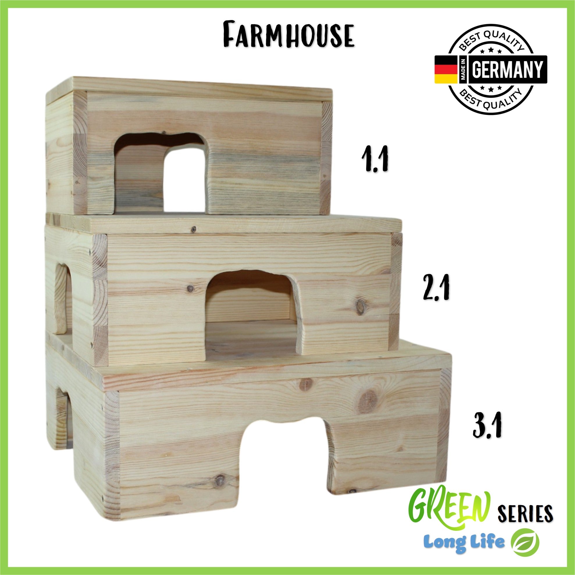 🏢Farmhaus 3.1 – Großzügiges, schlichtes Wohlfühlhaus für deine Meerschweinchen