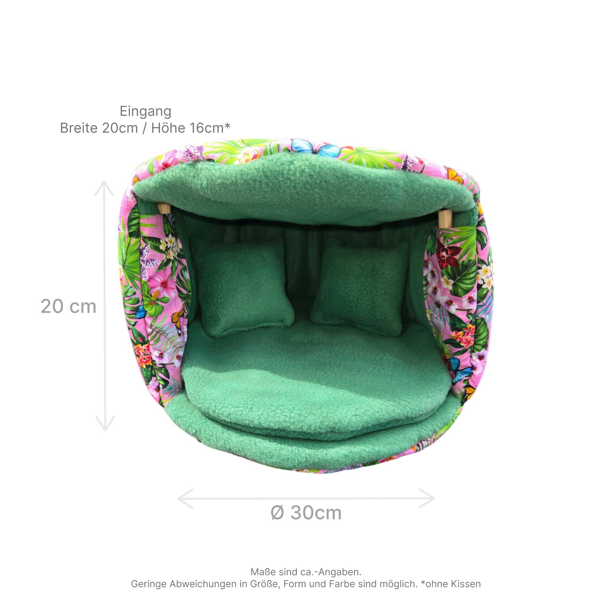 🌸 Kuschellaube Jungle Rosa – Exklusiver Rückzugsort für Meerschweinchen