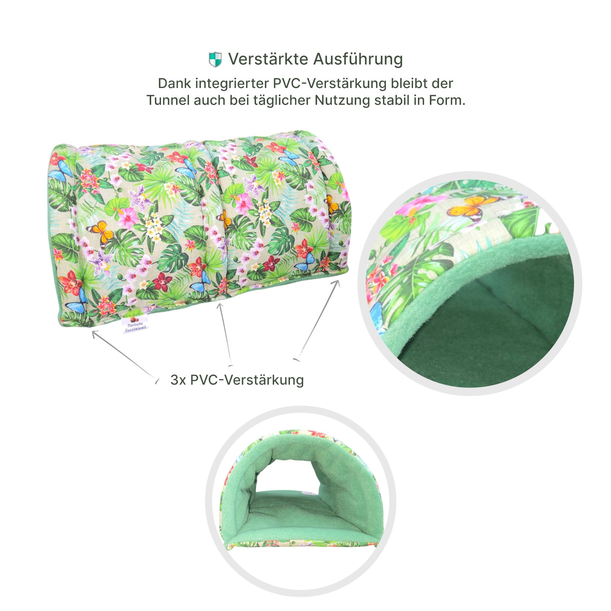🌿 Kuscheltunnel Jungle Grün – Exklusiv bei Luxusschweine