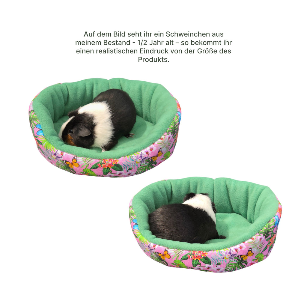 🌸 Kuschelsofa Jungle Rosa – Exklusiver Lieblingsplatz für Meerschweinchen