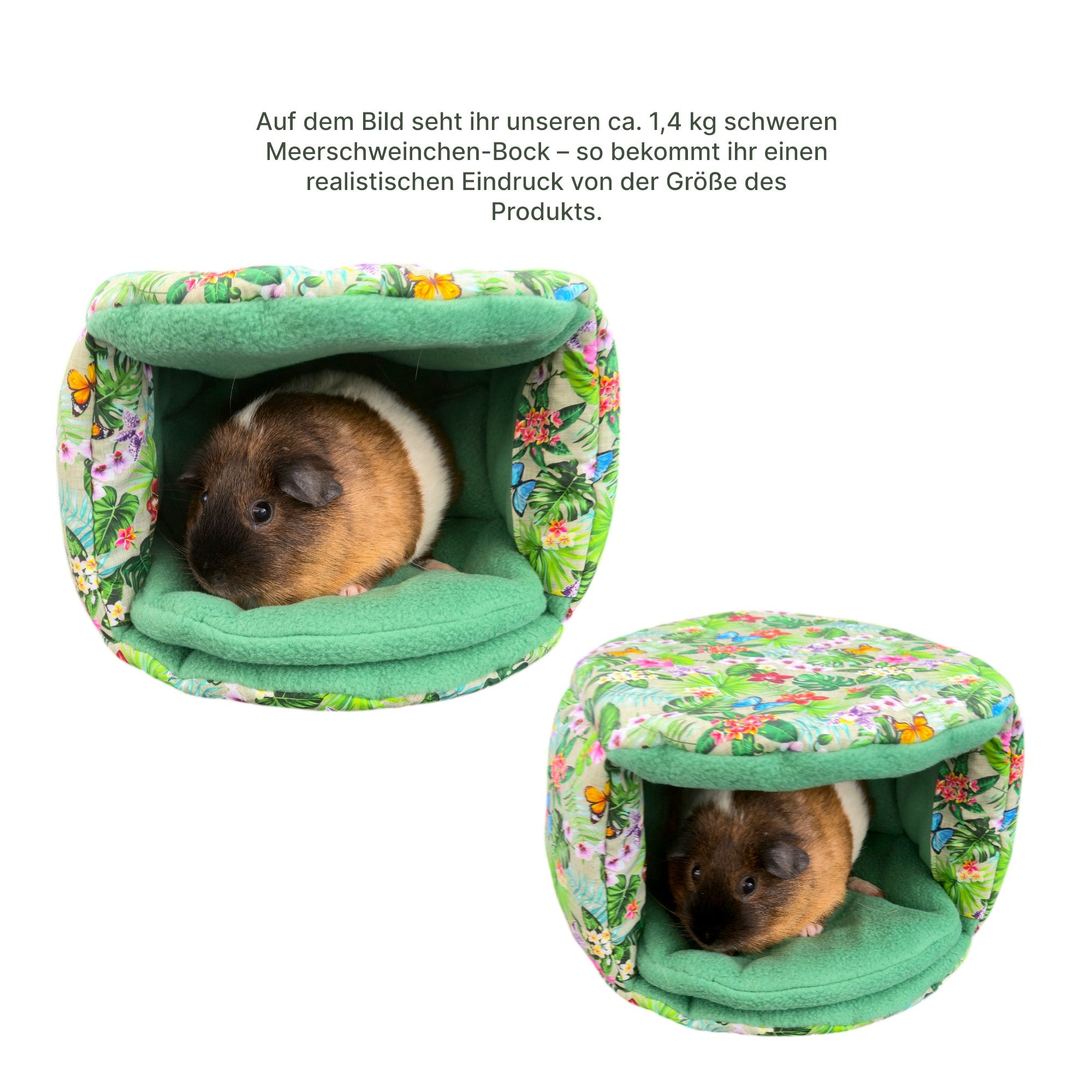 🌿 Kuschellaube Jungle Grün – Gemütlicher Rückzugsort für Meerschweinchen