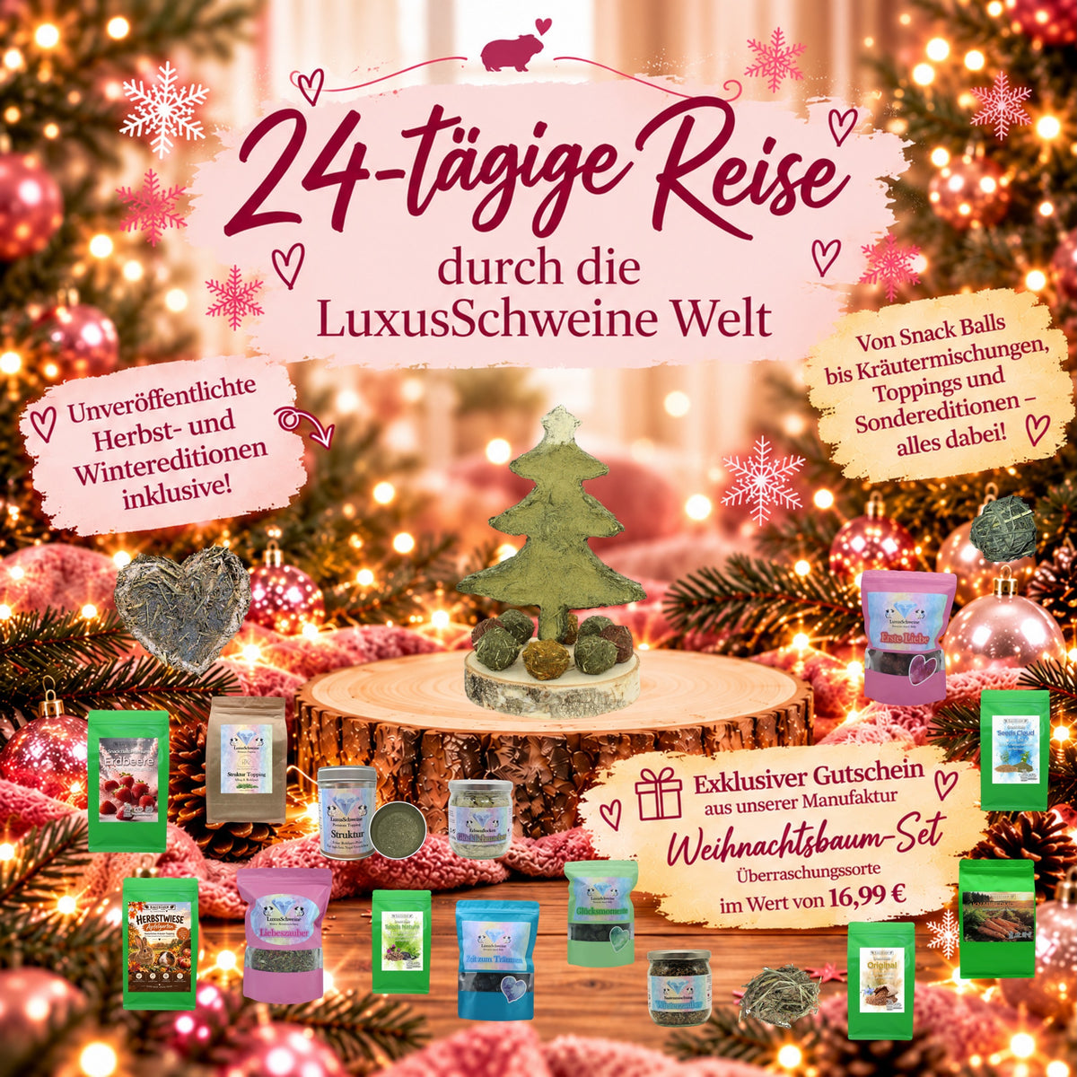 🎄 Adventskalender 2026 für Dich & Deine Meerschweinchen – 24 Tage voller Meeri-Liebe 🐹💕