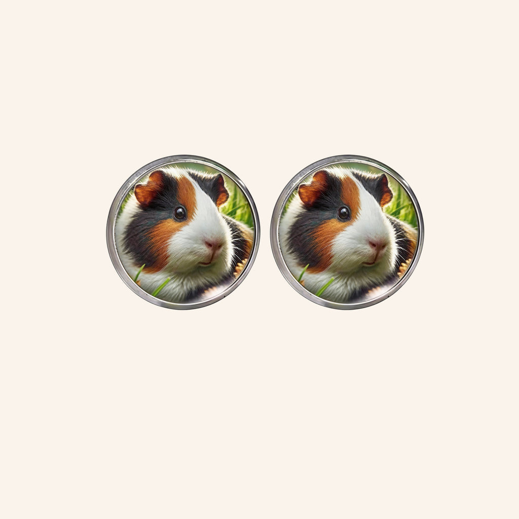 🐹Realistic full-face guinea pig stud earrings