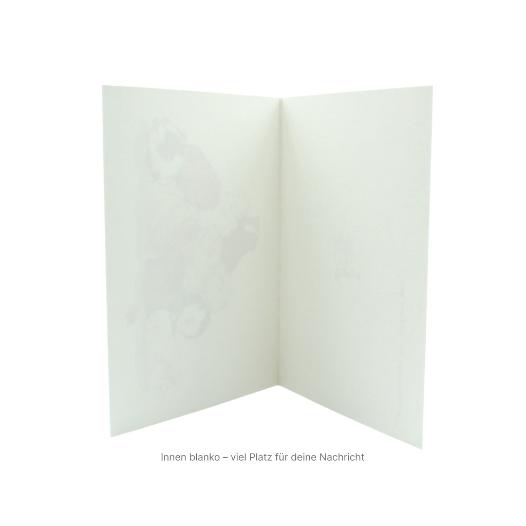 🐹Folded Card with Guinea Pig – Original Watercolor Illustration (Pyramid Motif)