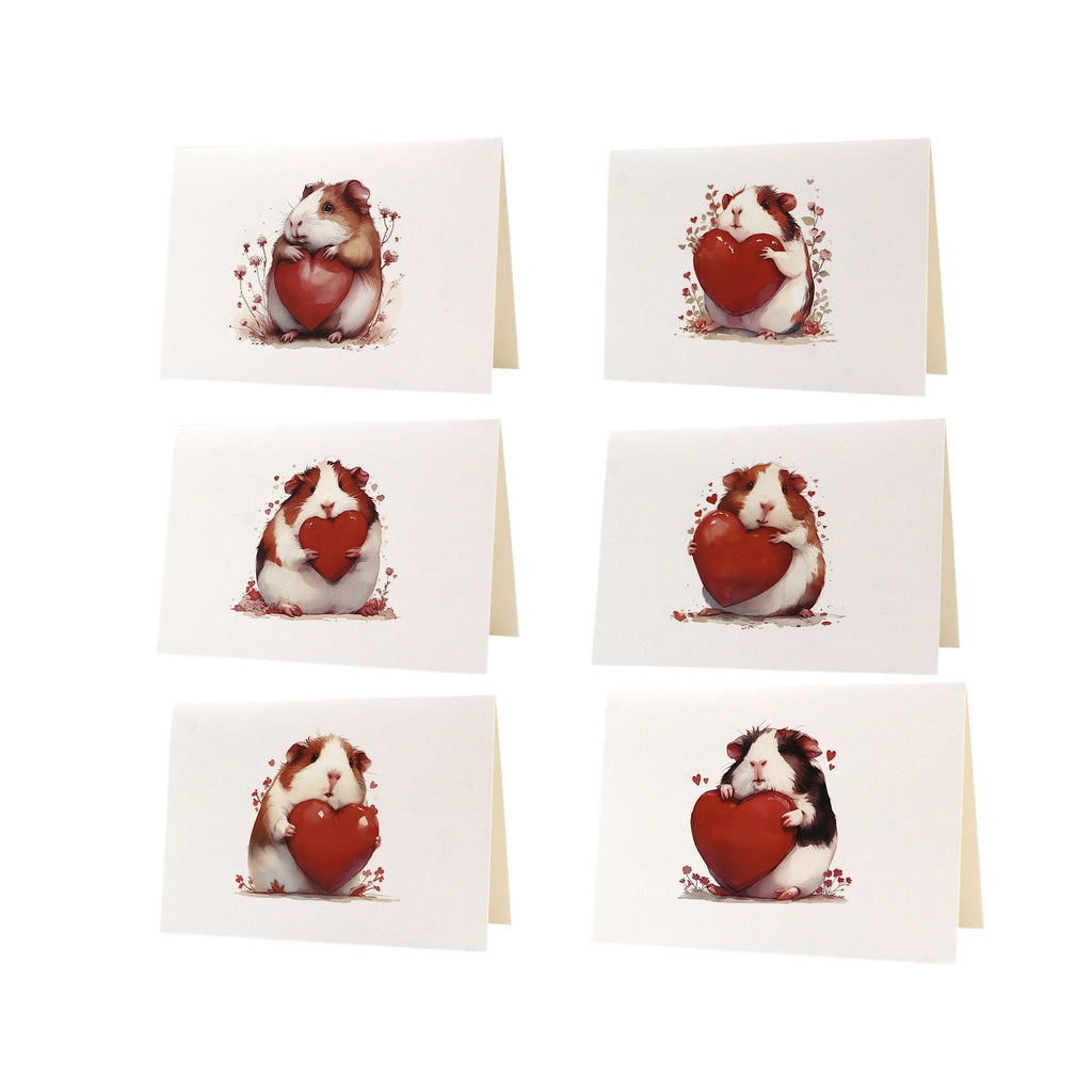 ❤️Klappkarte mit Meerschweinchen & Herz – Zufälliges Motiv (6 Varianten)