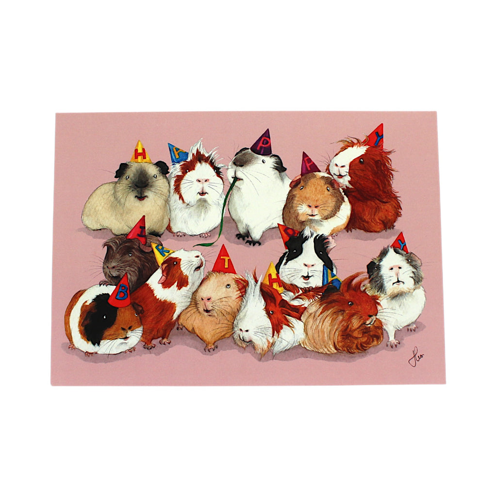 🎂„Happy Birthday“ – Geburtstagskarte mit Meerschweinchen