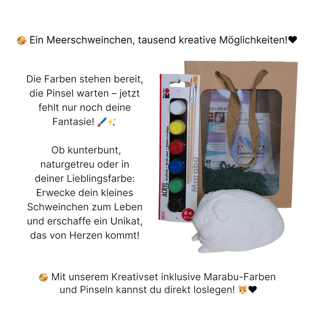 🎨 Selberdings – Großes Meerschweinchen zum Selbstbemalen