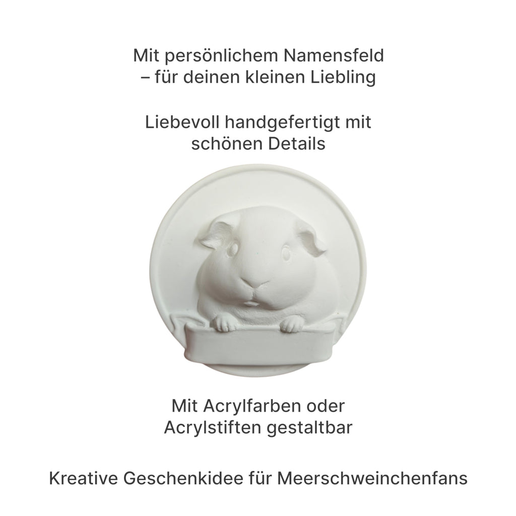 🎨Selberdings – Meerschweinchen-Porträt zum Selbstbemalen mit Namensfeld