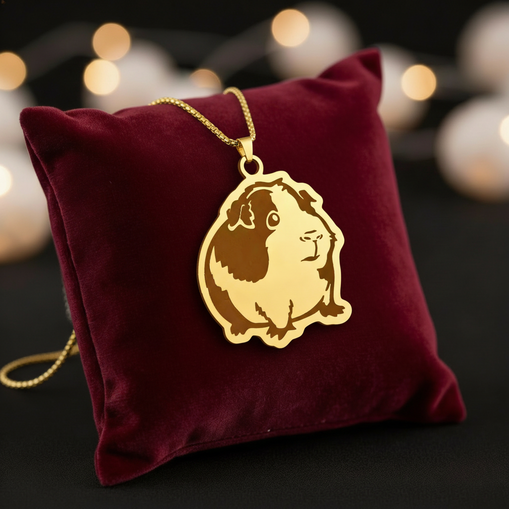 🐹 Meerschweinchen Halskette „Lovely Meeri“ 💛 in Gold oder Silber