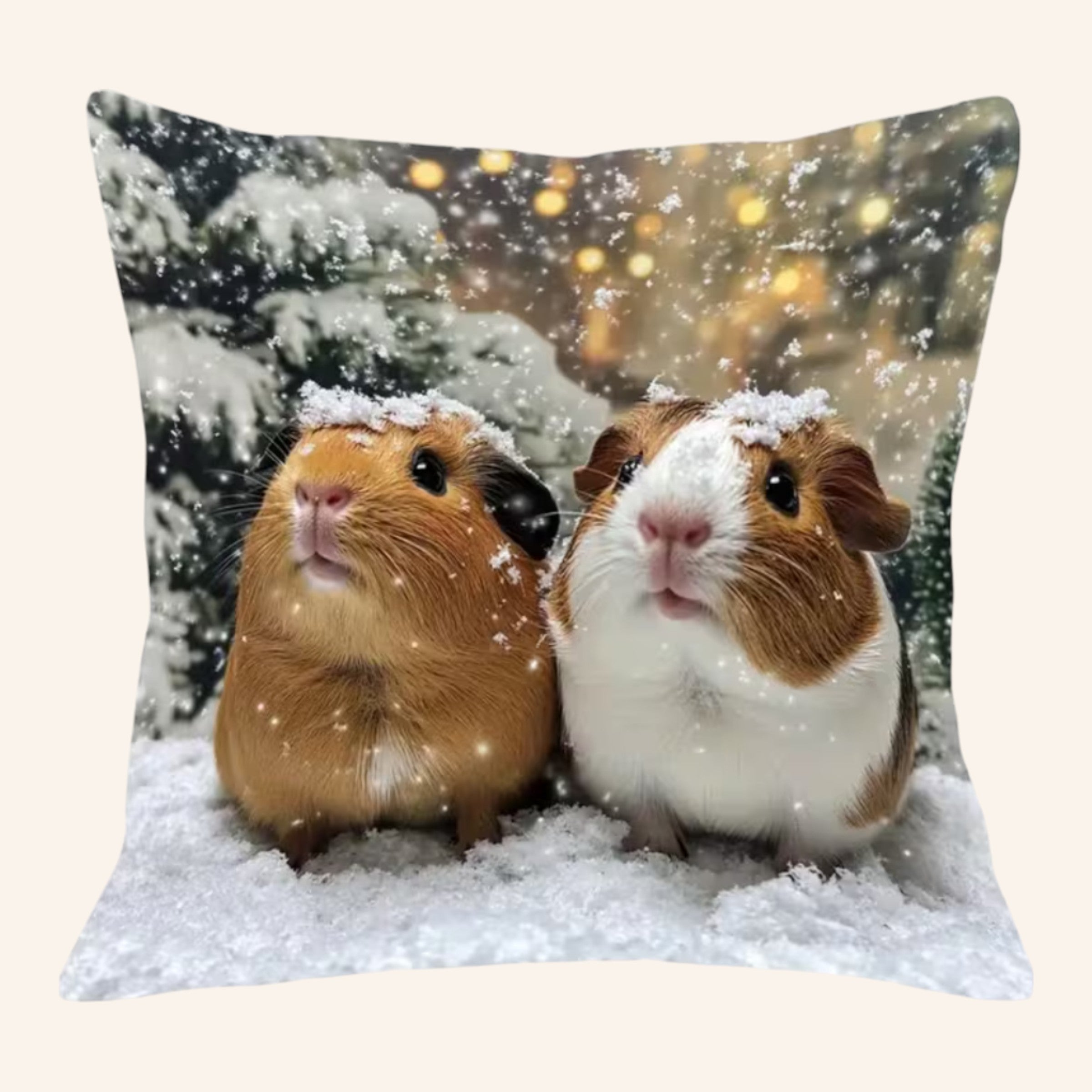 ❄️ Kissen „Schneegestöber“ – Winterliche Gemütlichkeit für dein Zuhause
