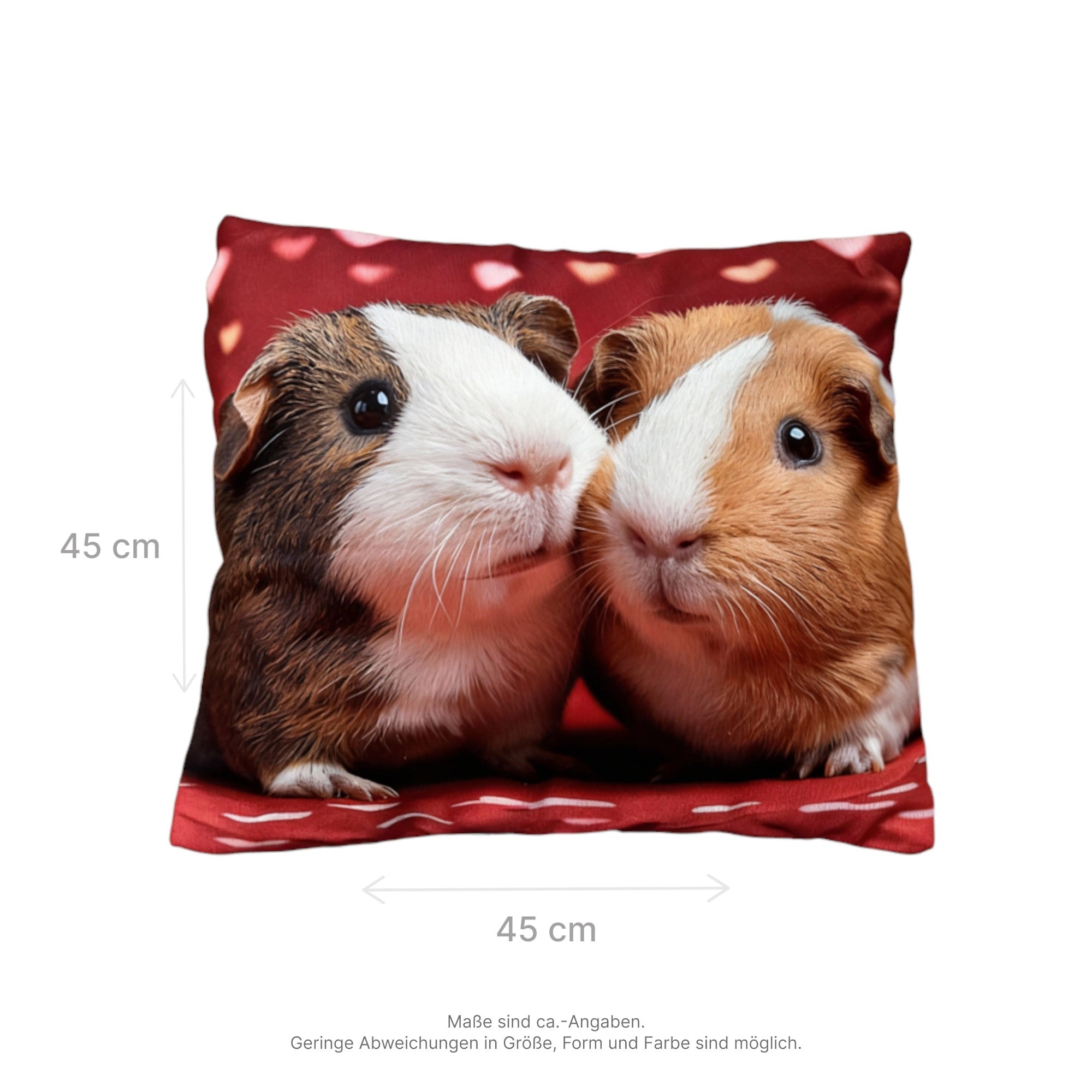 ❤️ Kissen „Meeri-Liebe“ – Kuschelnde Meerschweinchen für dein Zuhause