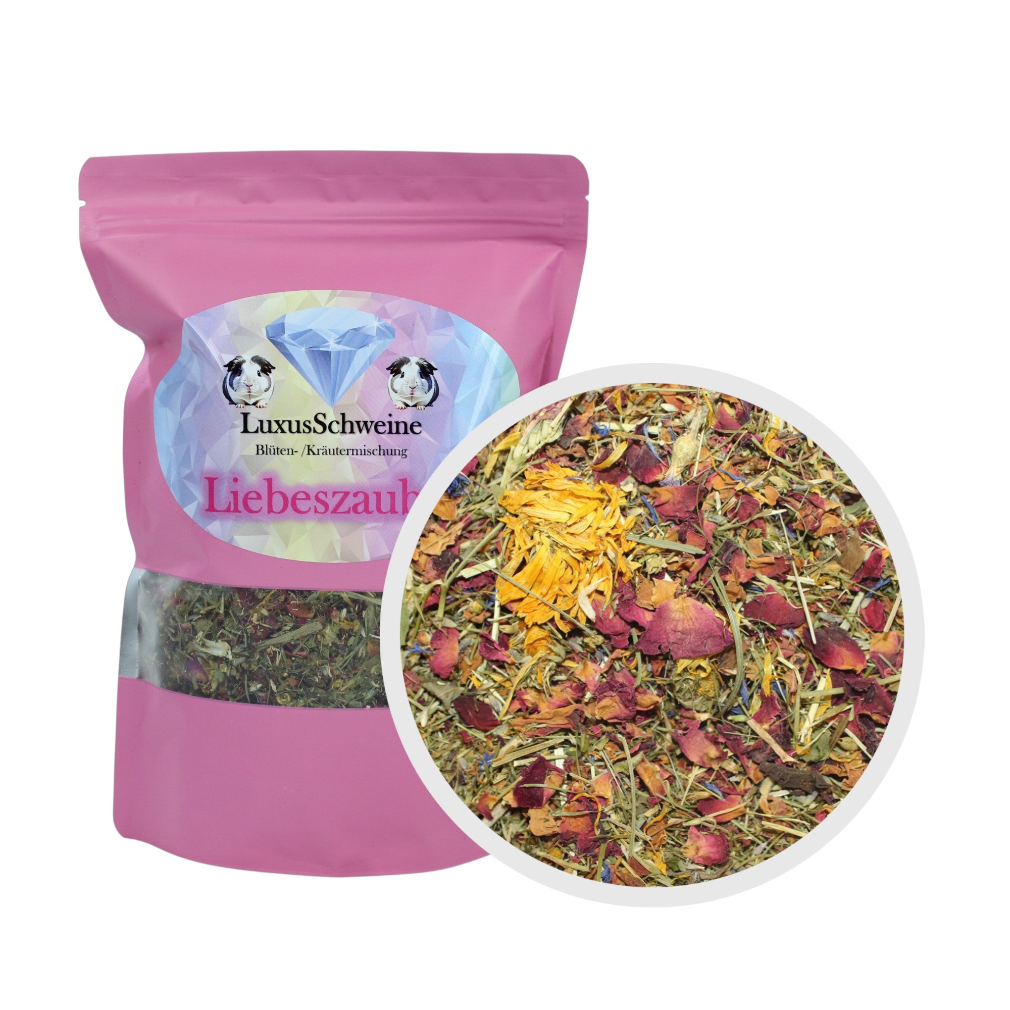 🌸 Incantesimo d'amore – Mix di fiori e erbe (sensibile) per porcellini d'India