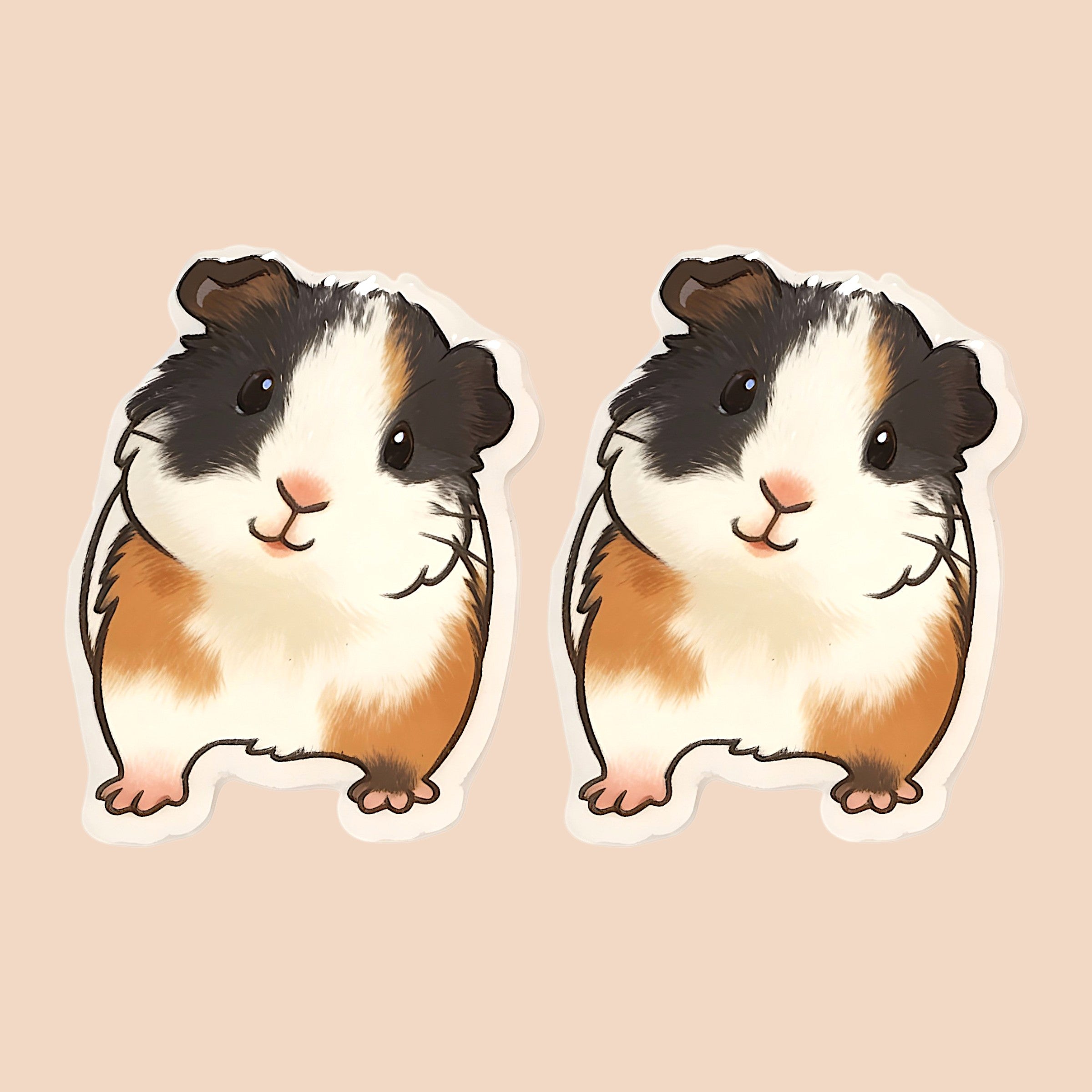 🐹Ohrstecker mit Comic Meerschweinchen-Motiv