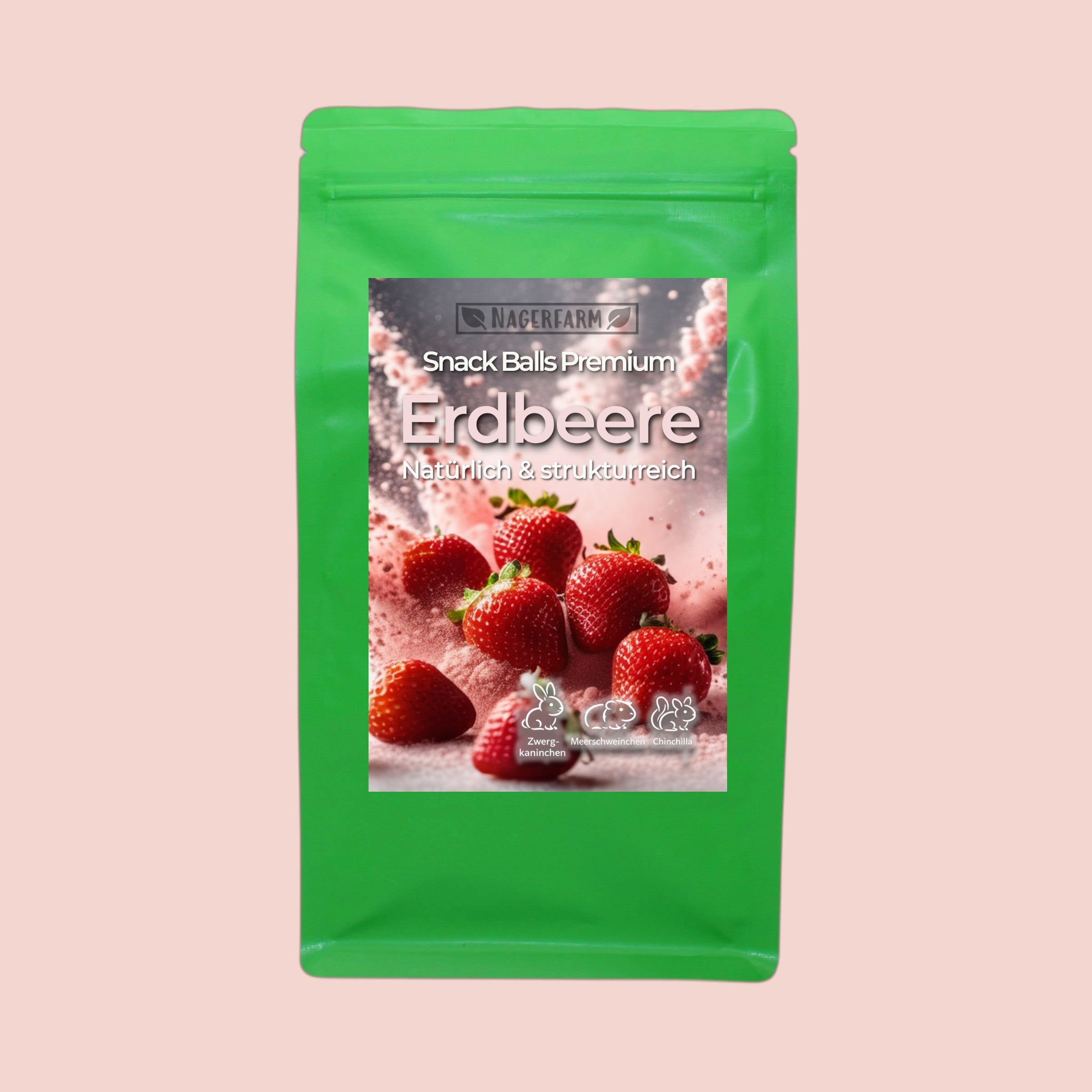 🍓Snack Balls Premium Strawberry – Hay Snack for Guinea Pigs