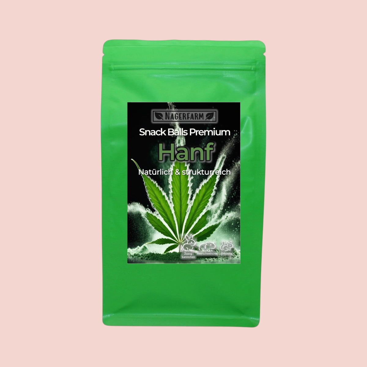 🌿 Snack Balls Premium chanvre – Friandise au foin pour cochons d’Inde