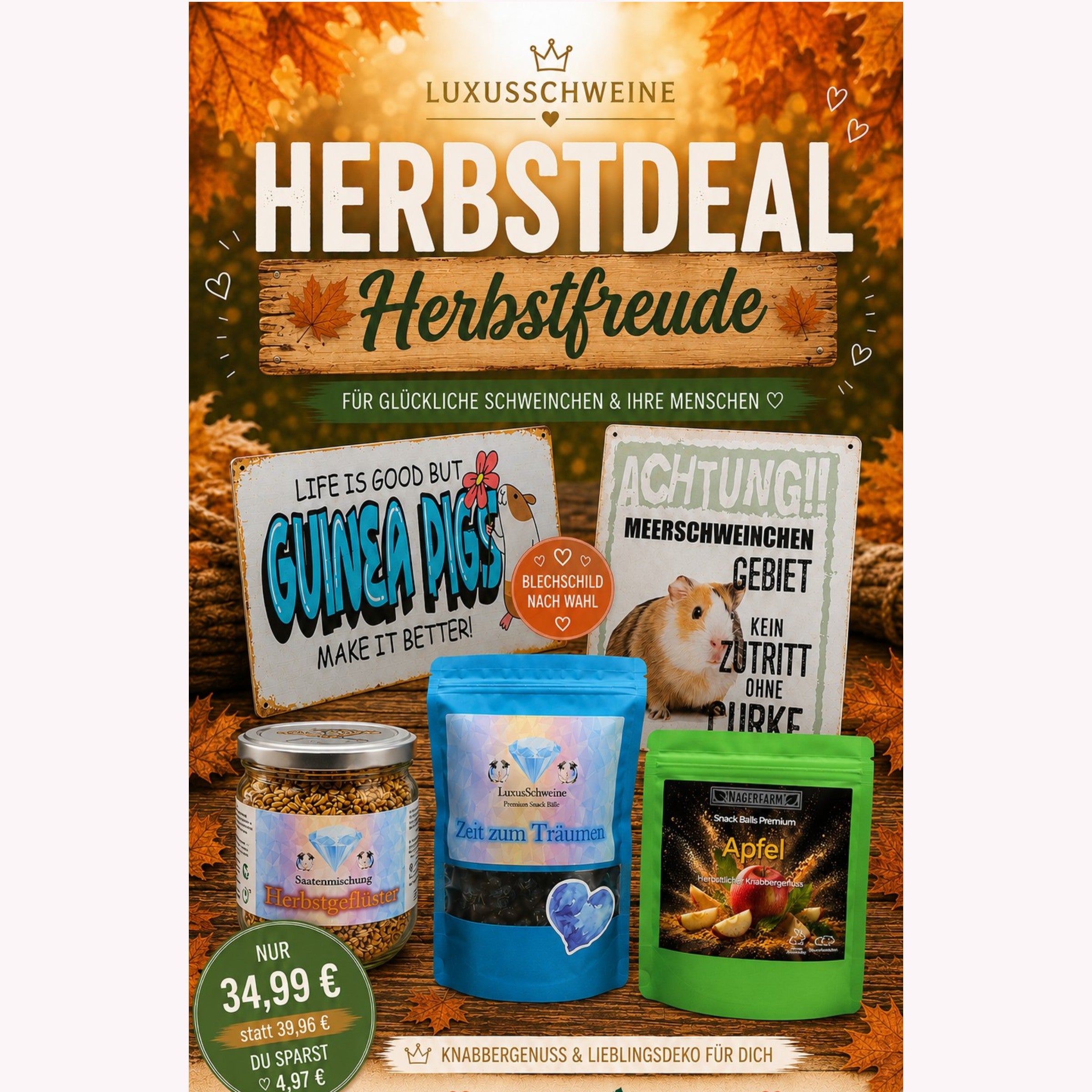 🍂 Herbstdeal „Herbstfreude“ – Knabbergenuss & Lieblingsdeko
