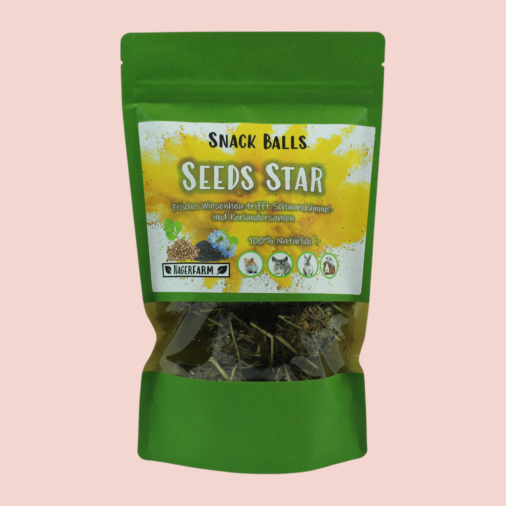 🟡 Snack Balls Seeds Star – kraftvolle Saaten-Snacks für Meerschweinchen
