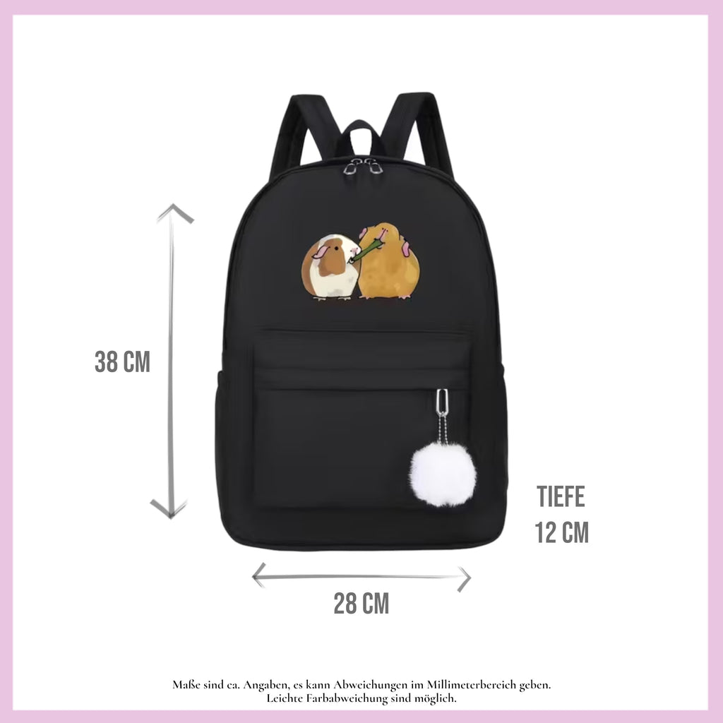 🎒 „Grashalm-Genuss“ Rucksack – Süße Meerschweinchen beim Grashalm-Knabbern
