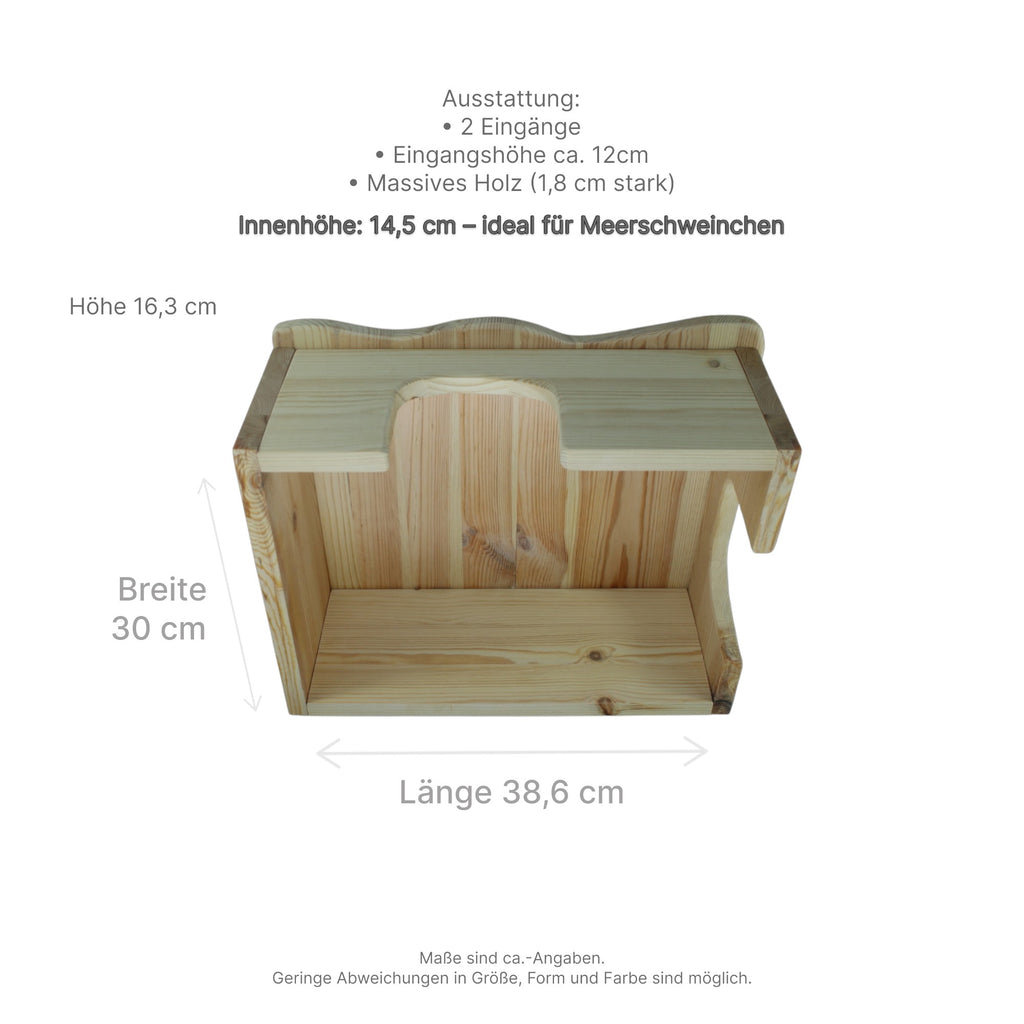🏡 Farmhaus 2.2 – Eckhaus mit schwungvollen Rundungen für Meerschweinchen