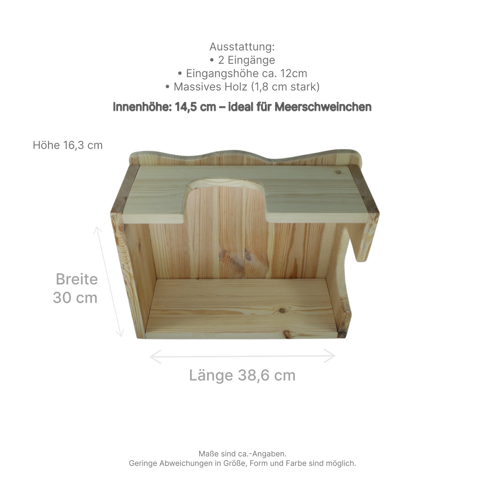 🏡 Farmhaus 2.2 – Eckhaus mit schwungvollen Rundungen für Meerschweinchen