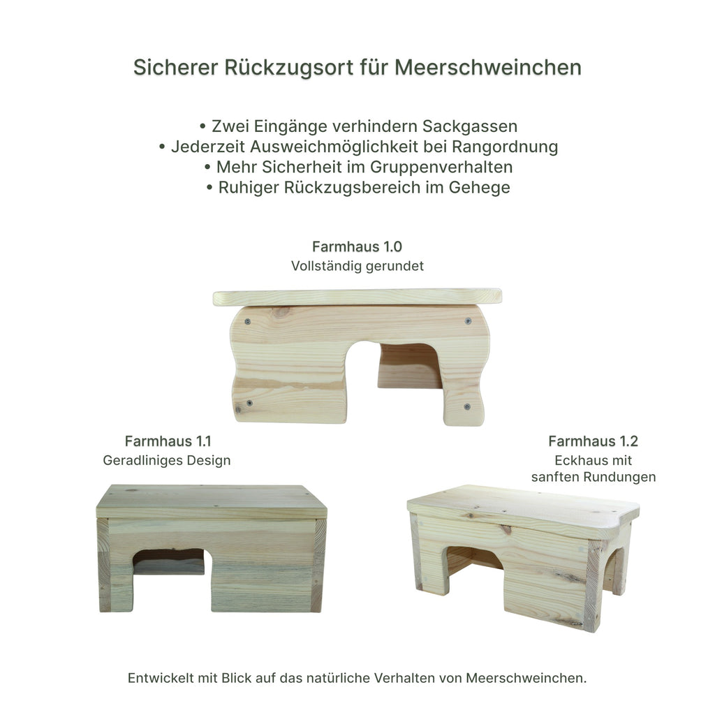 🐹 Farmhaus 1.0 – Gemütliches Schlafhäuschen für Meerschweinchen