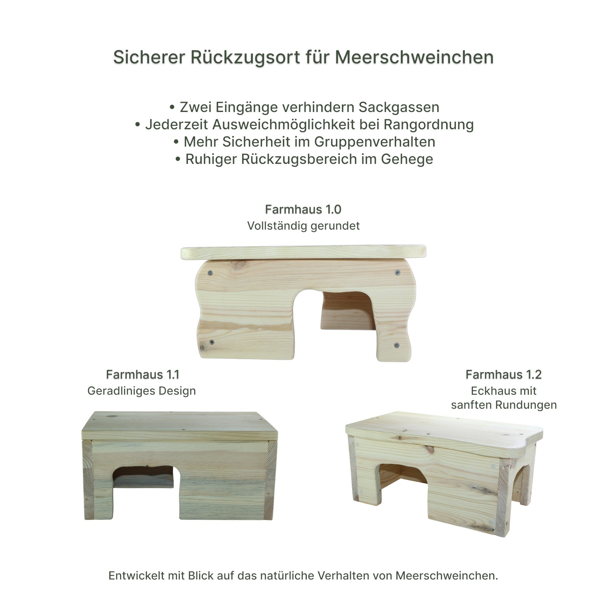 🐹 Farmhaus 1.0 – Gemütliches Schlafhäuschen für Meerschweinchen