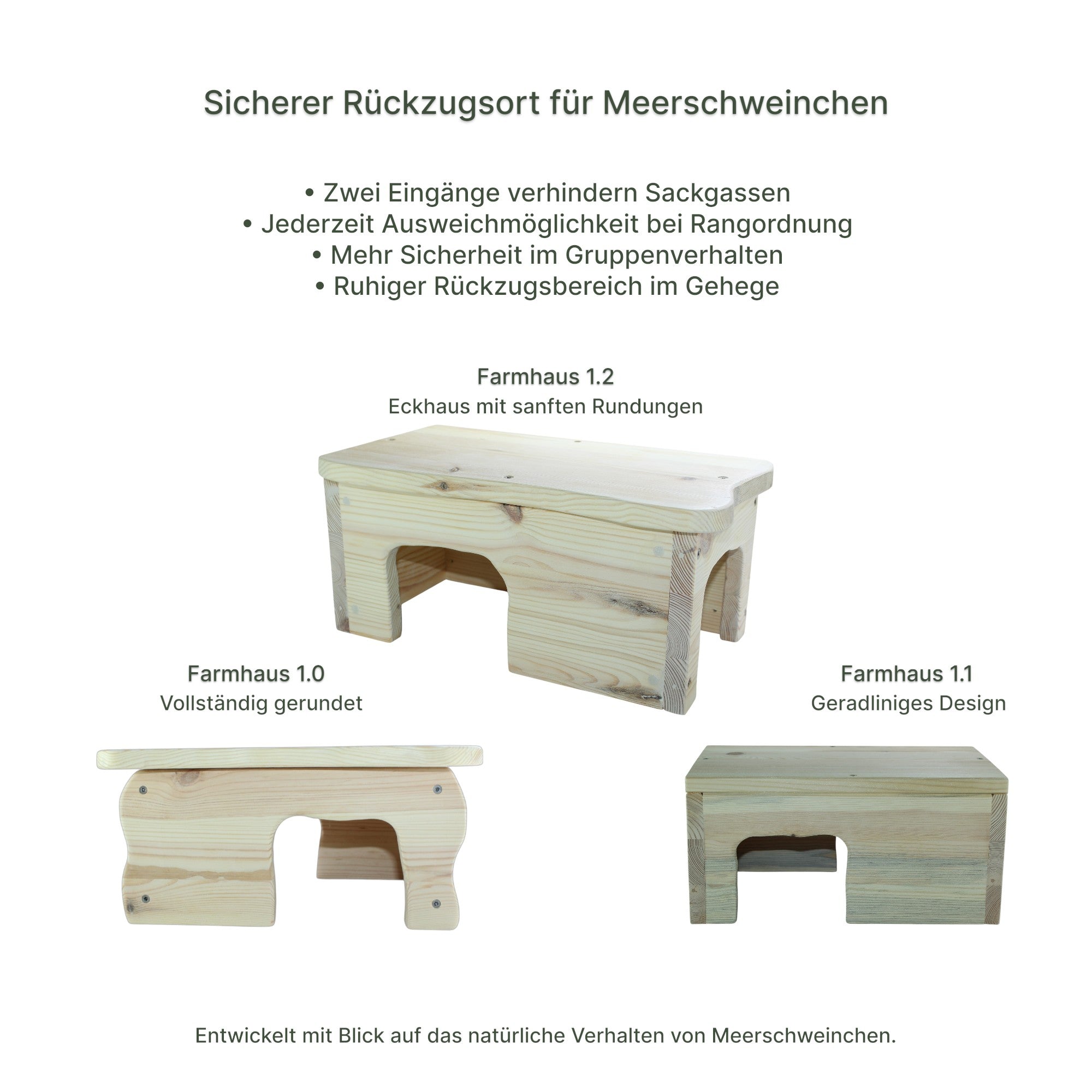 🐹 Farmhaus 1.2 – Eckhaus für Meerschweinchen mit Stil & Komfort 🐾